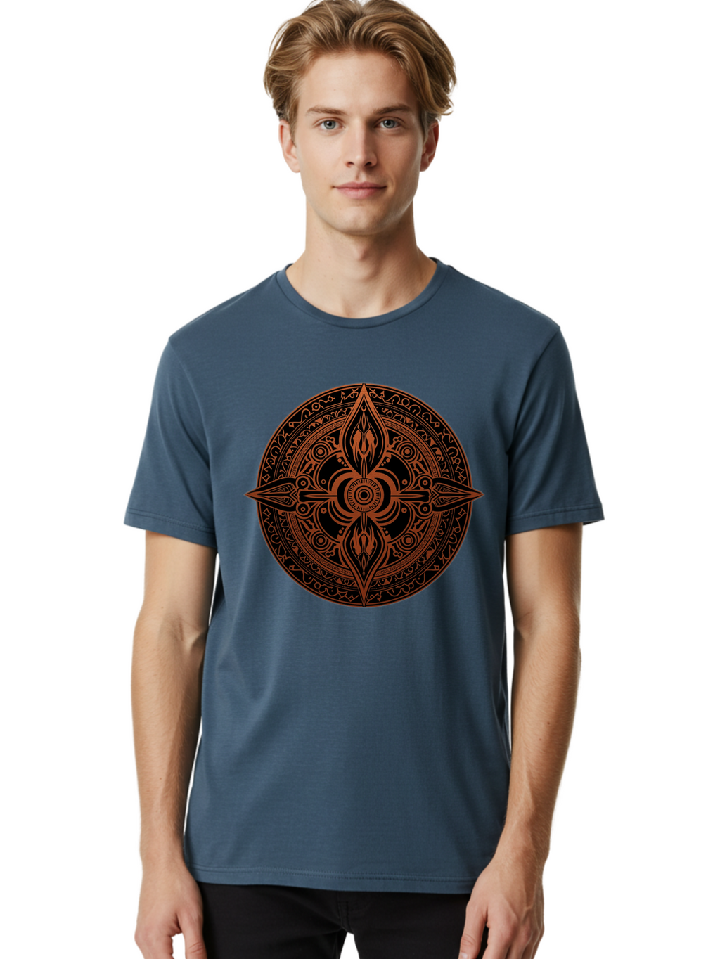 Tribal-Mandala Men'S Graphic Tee, 100% Cotton, Comfortable Casual Summer Wear, Machine Washable, Vintage Camera, Old Camera, Antique Camera, Black Camera, Classic Photography, Photography Equipment, Nostalgic Device, Film Camera, Camera Art Ban857