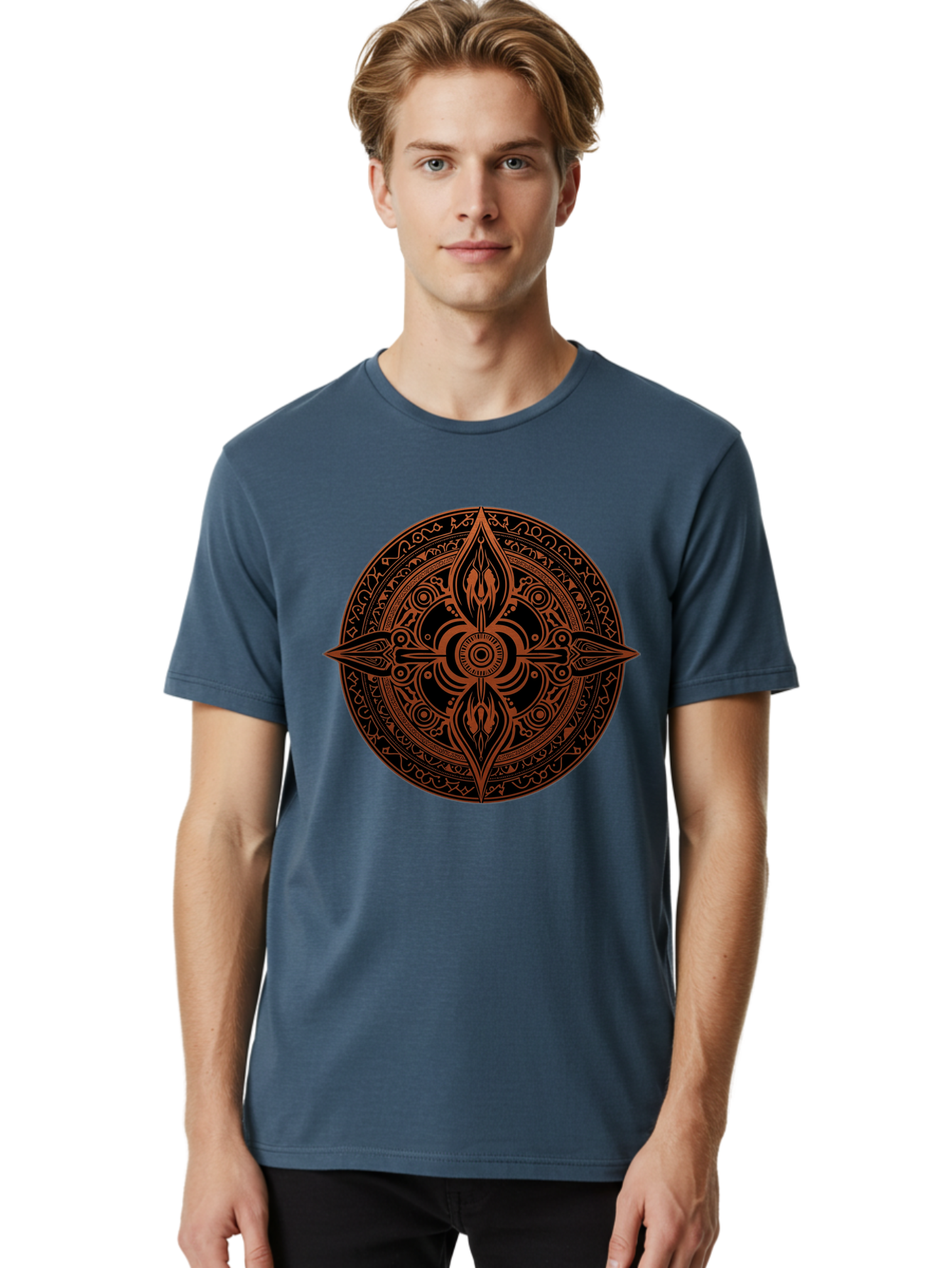 Tribal-Mandala Men'S Graphic Tee, 100% Cotton, Comfortable Casual Summer Wear, Machine Washable, Vintage Camera, Old Camera, Antique Camera, Black Camera, Classic Photography, Photography Equipment, Nostalgic Device, Film Camera, Camera Art Ban857