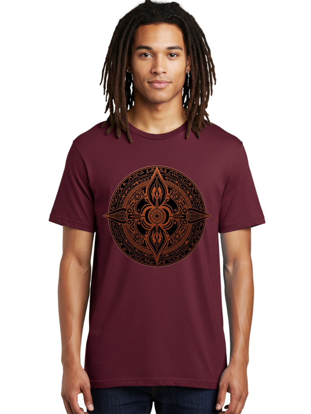 Tribal-Mandala Men'S Graphic Tee, 100% Cotton, Comfortable Casual Summer Wear, Machine Washable, Vintage Camera, Old Camera, Antique Camera, Black Camera, Classic Photography, Photography Equipment, Nostalgic Device, Film Camera, Camera Art Ban857
