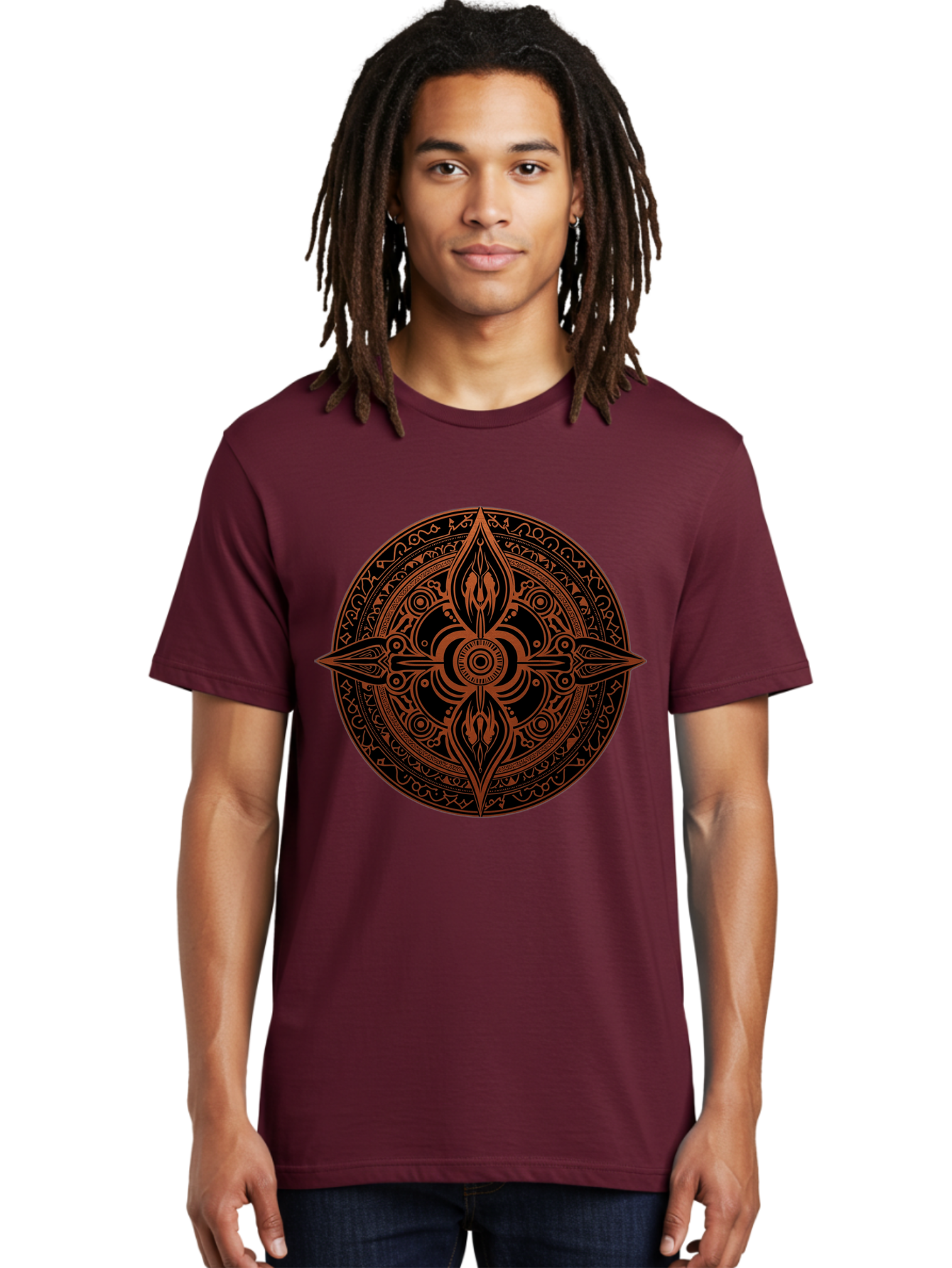 Tribal-Mandala Men'S Graphic Tee, 100% Cotton, Comfortable Casual Summer Wear, Machine Washable, Vintage Camera, Old Camera, Antique Camera, Black Camera, Classic Photography, Photography Equipment, Nostalgic Device, Film Camera, Camera Art Ban857