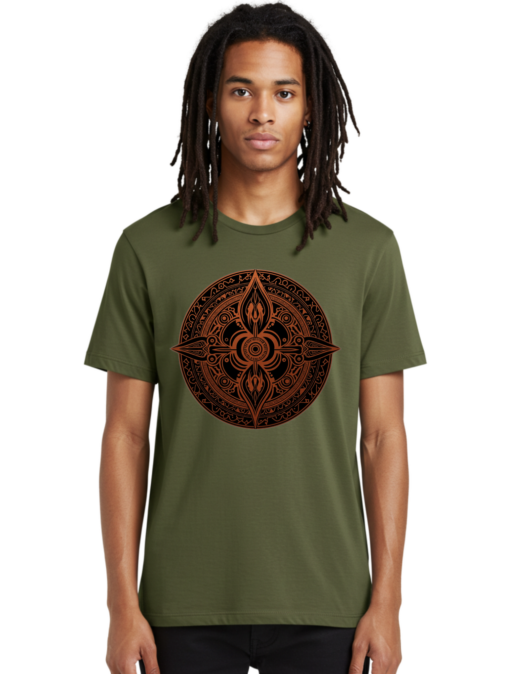 Tribal-Mandala Men'S Graphic Tee, 100% Cotton, Comfortable Casual Summer Wear, Machine Washable, Vintage Camera, Old Camera, Antique Camera, Black Camera, Classic Photography, Photography Equipment, Nostalgic Device, Film Camera, Camera Art Ban857