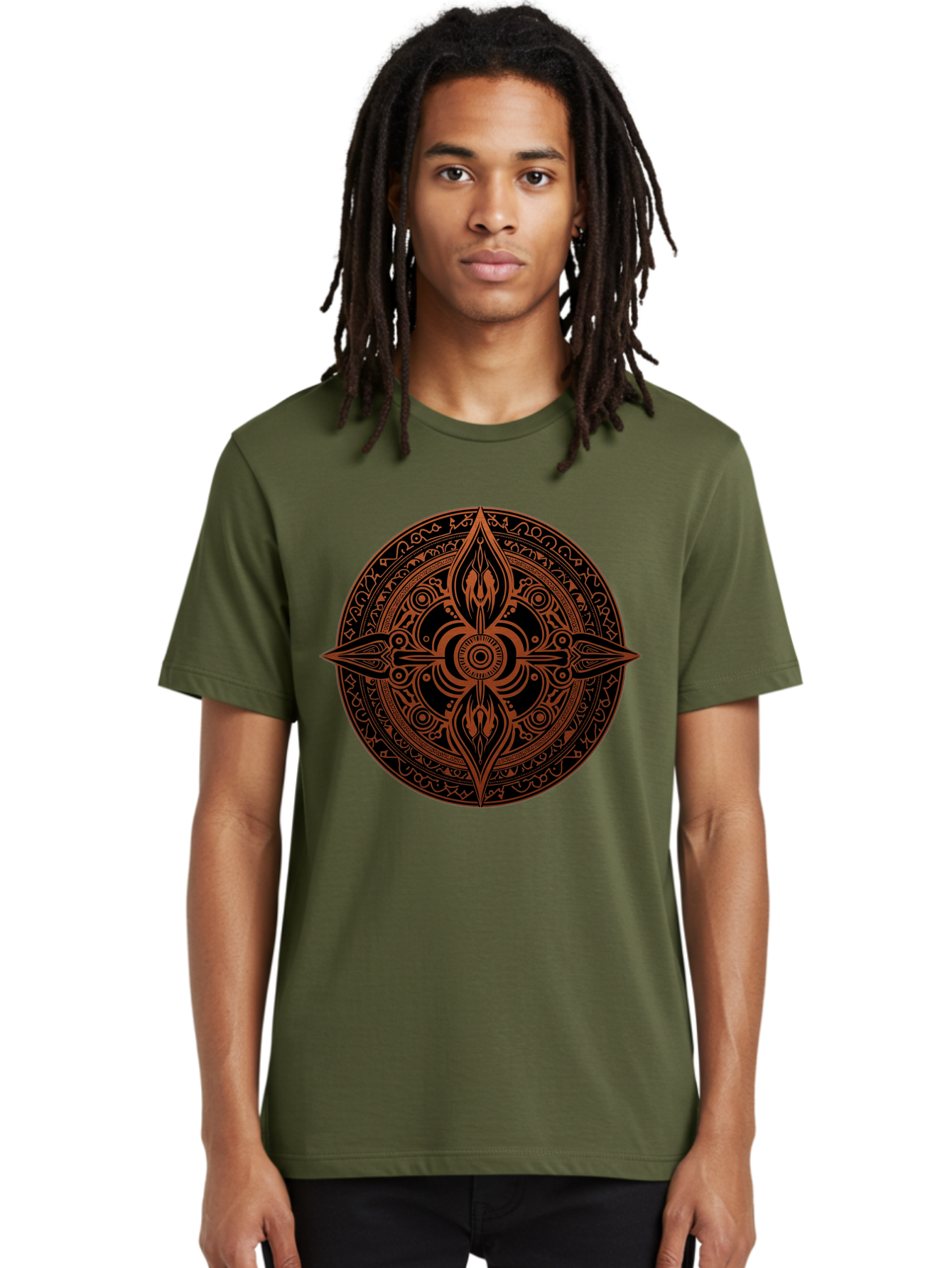 Tribal-Mandala Men'S Graphic Tee, 100% Cotton, Comfortable Casual Summer Wear, Machine Washable, Vintage Camera, Old Camera, Antique Camera, Black Camera, Classic Photography, Photography Equipment, Nostalgic Device, Film Camera, Camera Art Ban857