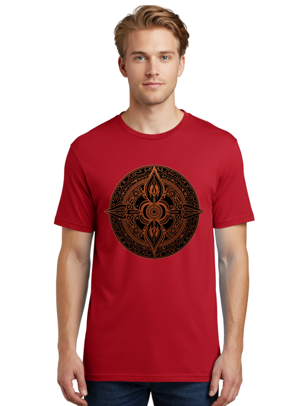 Tribal-Mandala Men'S Graphic Tee, 100% Cotton, Comfortable Casual Summer Wear, Machine Washable, Vintage Camera, Old Camera, Antique Camera, Black Camera, Classic Photography, Photography Equipment, Nostalgic Device, Film Camera, Camera Art Ban857