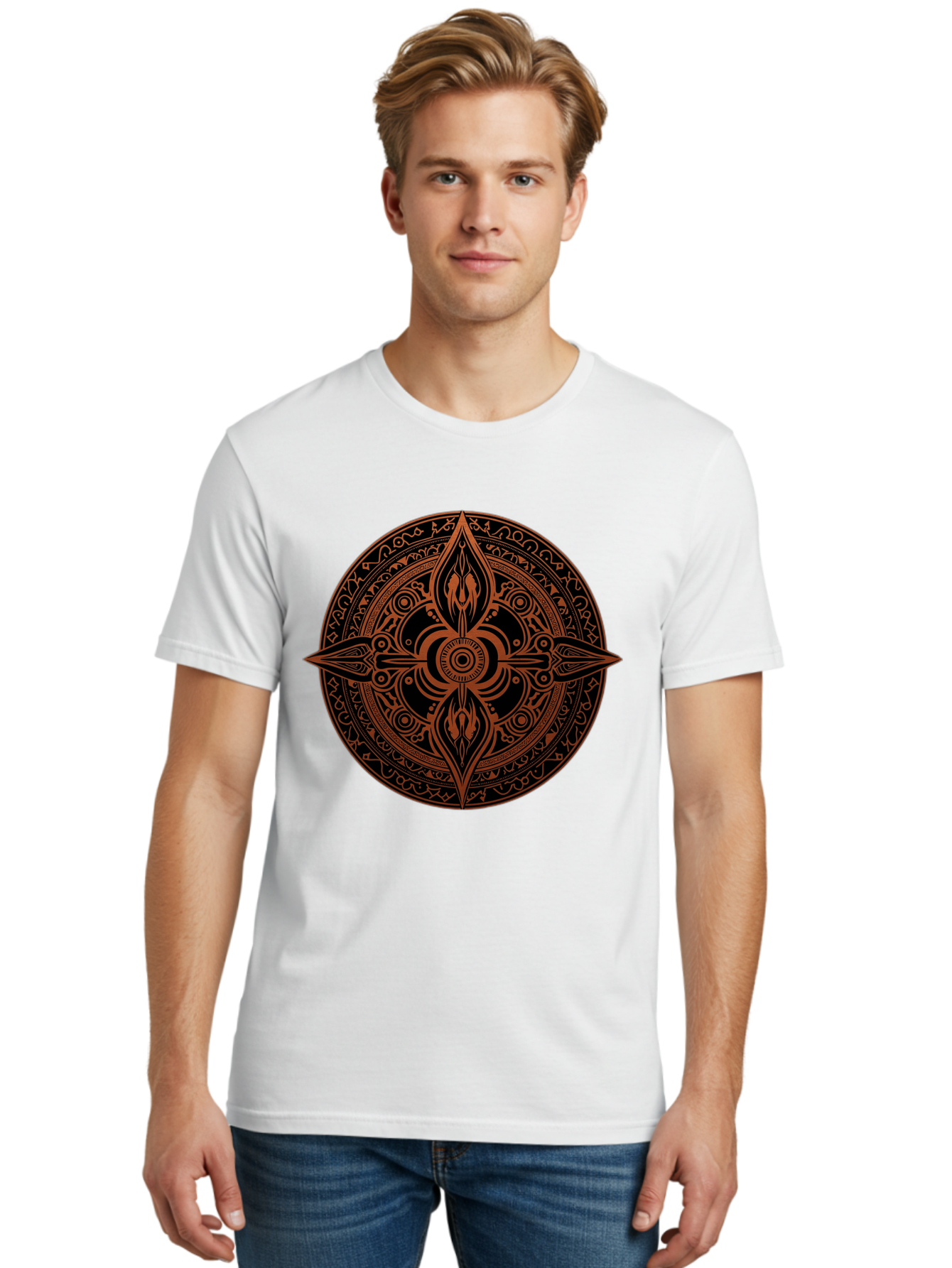 Tribal-Mandala Men'S Graphic Tee, 100% Cotton, Comfortable Casual Summer Wear, Machine Washable, Vintage Camera, Old Camera, Antique Camera, Black Camera, Classic Photography, Photography Equipment, Nostalgic Device, Film Camera, Camera Art Ban857
