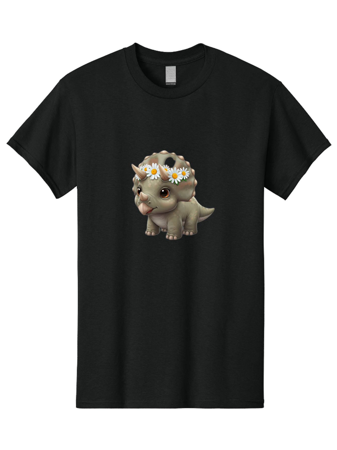 Triceratops-With-Daisies Men'S Graphic Tee, 100% Cotton, Comfortable Casual Summer Wear, Machine Washable, Vintage Camera, Old Camera, Antique Camera, Black Camera, Classic Photography, Photography Equipment, Nostalgic Device, Film Camera, Ban861