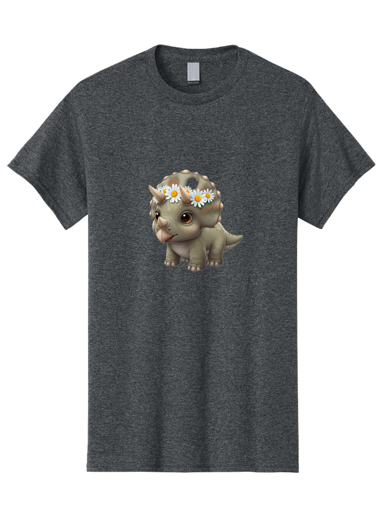 Triceratops-With-Daisies Men'S Graphic Tee, 100% Cotton, Comfortable Casual Summer Wear, Machine Washable, Vintage Camera, Old Camera, Antique Camera, Black Camera, Classic Photography, Photography Equipment, Nostalgic Device, Film Camera, Ban861
