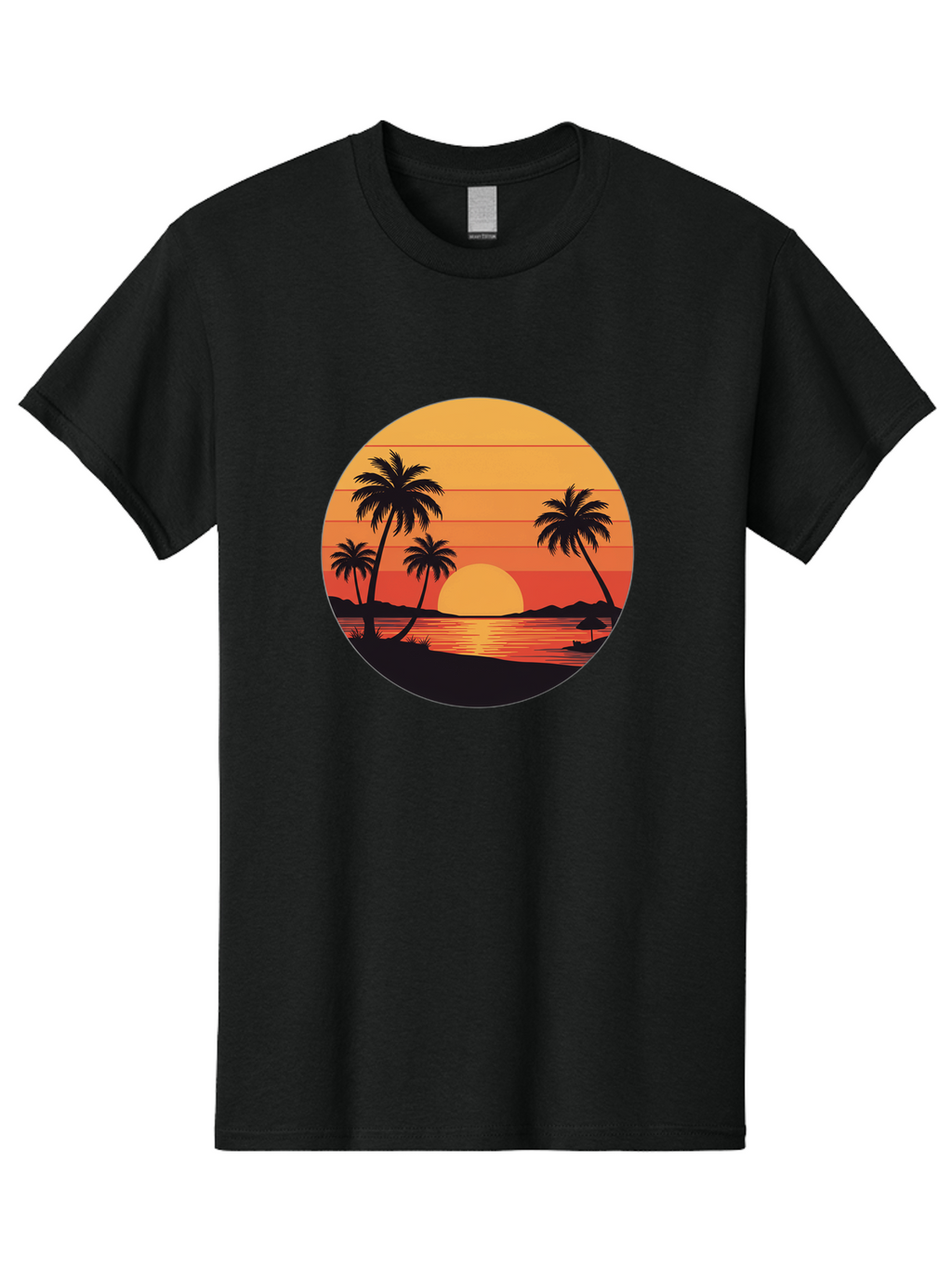 Tropical-Sunset Men'S Graphic Tee, 100% Cotton, Comfortable Casual Summer Wear, Machine Washable, Vintage Camera, Old Camera, Antique Camera, Black Camera, Classic Photography, Photography Equipment, Nostalgic Device, Film Camera, Camera Art Ban862