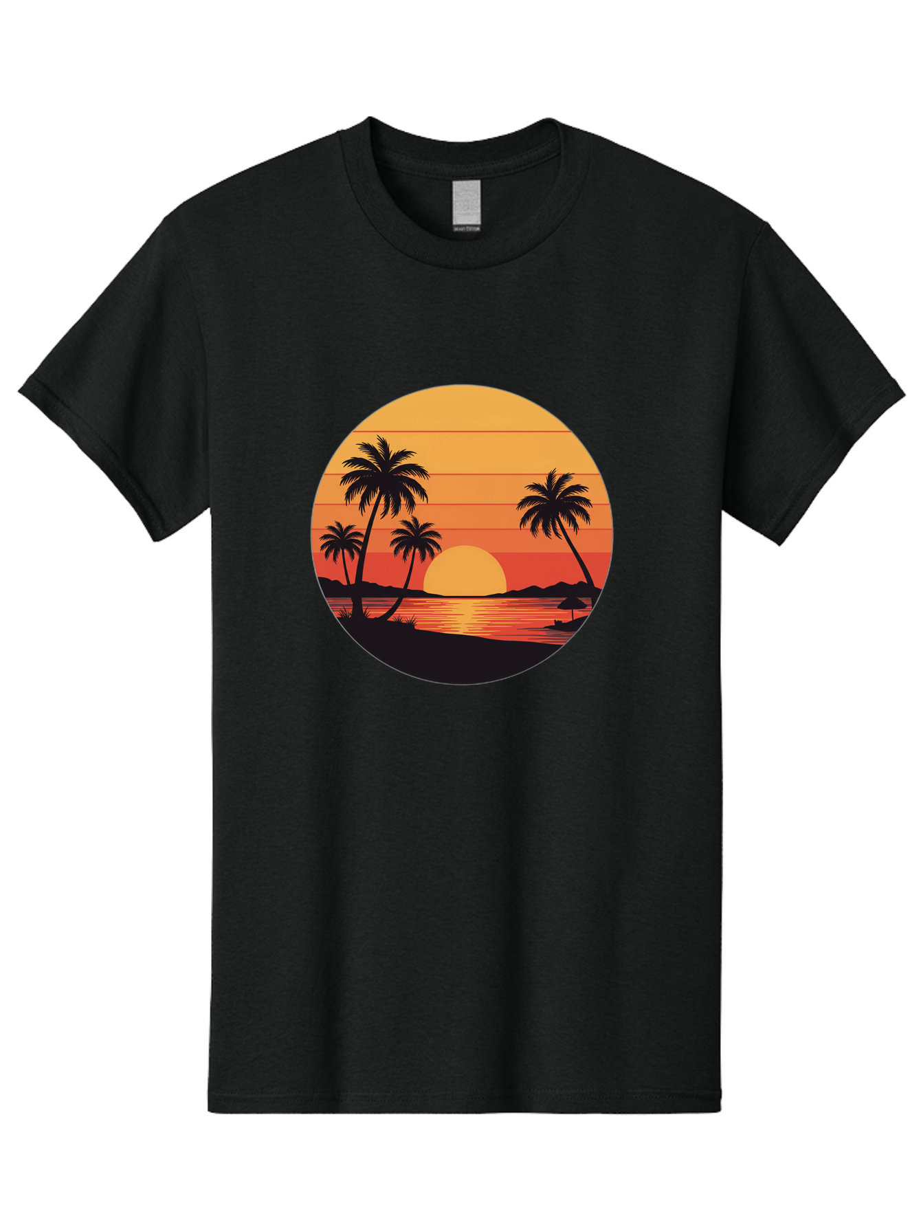 Tropical-Sunset Men'S Graphic Tee, 100% Cotton, Comfortable Casual Summer Wear, Machine Washable, Vintage Camera, Old Camera, Antique Camera, Black Camera, Classic Photography, Photography Equipment, Nostalgic Device, Film Camera, Camera Art Ban862