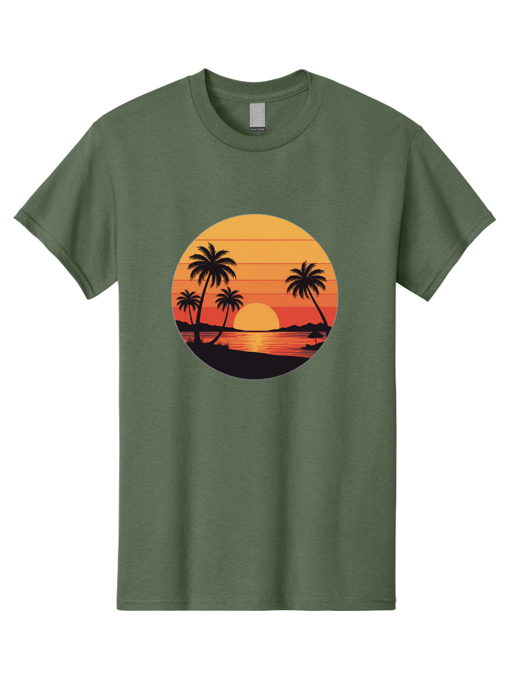 Tropical-Sunset Men'S Graphic Tee, 100% Cotton, Comfortable Casual Summer Wear, Machine Washable, Vintage Camera, Old Camera, Antique Camera, Black Camera, Classic Photography, Photography Equipment, Nostalgic Device, Film Camera, Camera Art Ban862