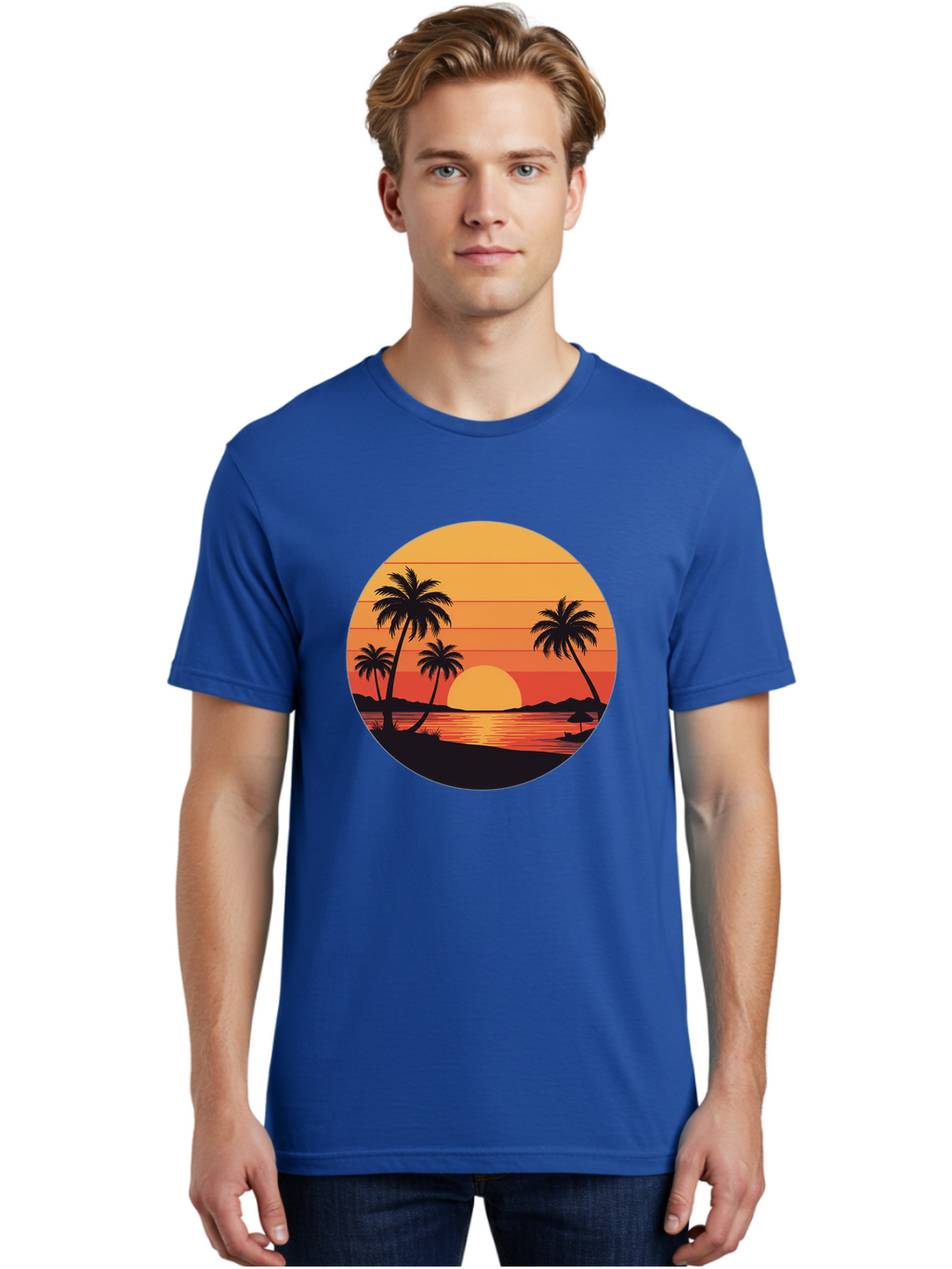 Tropical-Sunset Men'S Graphic Tee, 100% Cotton, Comfortable Casual Summer Wear, Machine Washable, Vintage Camera, Old Camera, Antique Camera, Black Camera, Classic Photography, Photography Equipment, Nostalgic Device, Film Camera, Camera Art Ban862