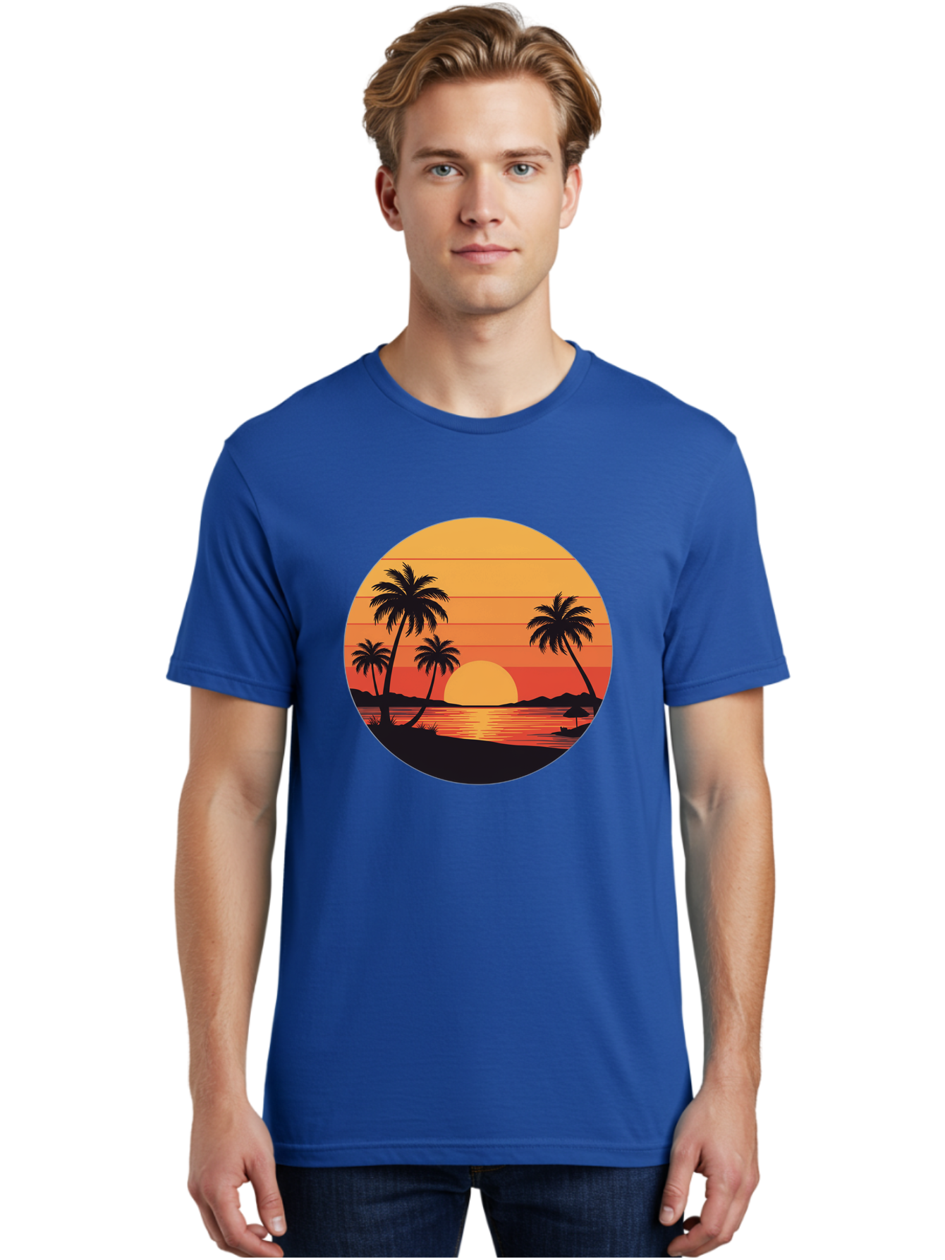 Tropical-Sunset Men'S Graphic Tee, 100% Cotton, Comfortable Casual Summer Wear, Machine Washable, Vintage Camera, Old Camera, Antique Camera, Black Camera, Classic Photography, Photography Equipment, Nostalgic Device, Film Camera, Camera Art Ban862
