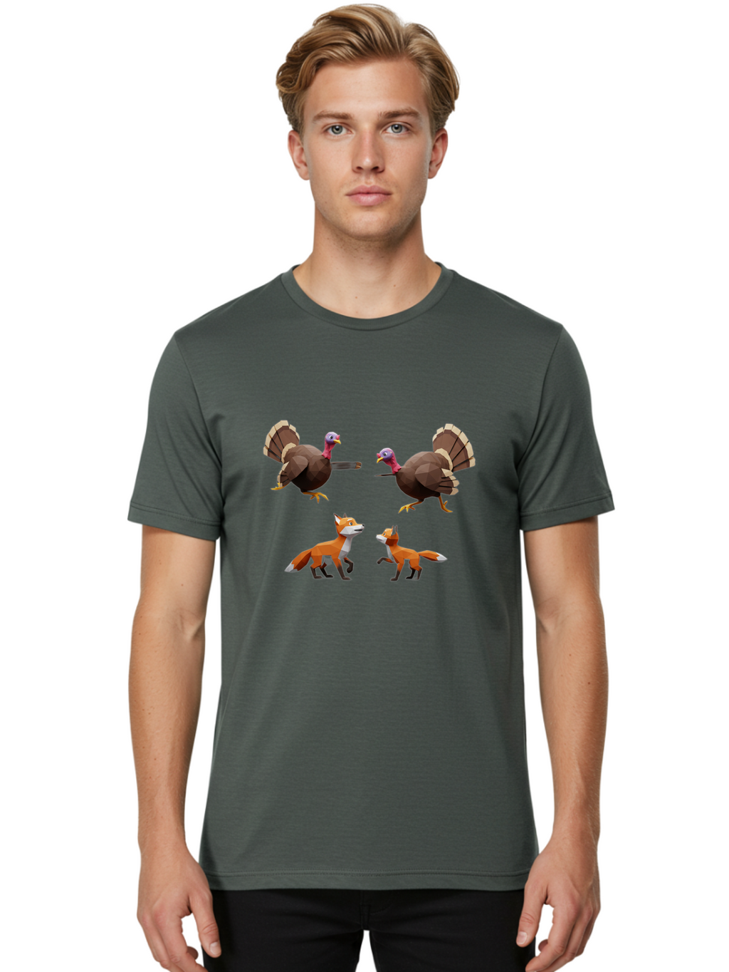 Turkeys-And-Foxes Men'S Graphic Tee, 100% Cotton, Comfortable Casual Summer Wear, Machine Washable, Vintage Camera, Old Camera, Antique Camera, Black Camera, Classic Photography, Photography Equipment, Nostalgic Device, Film Camera, Camera Art Ban866