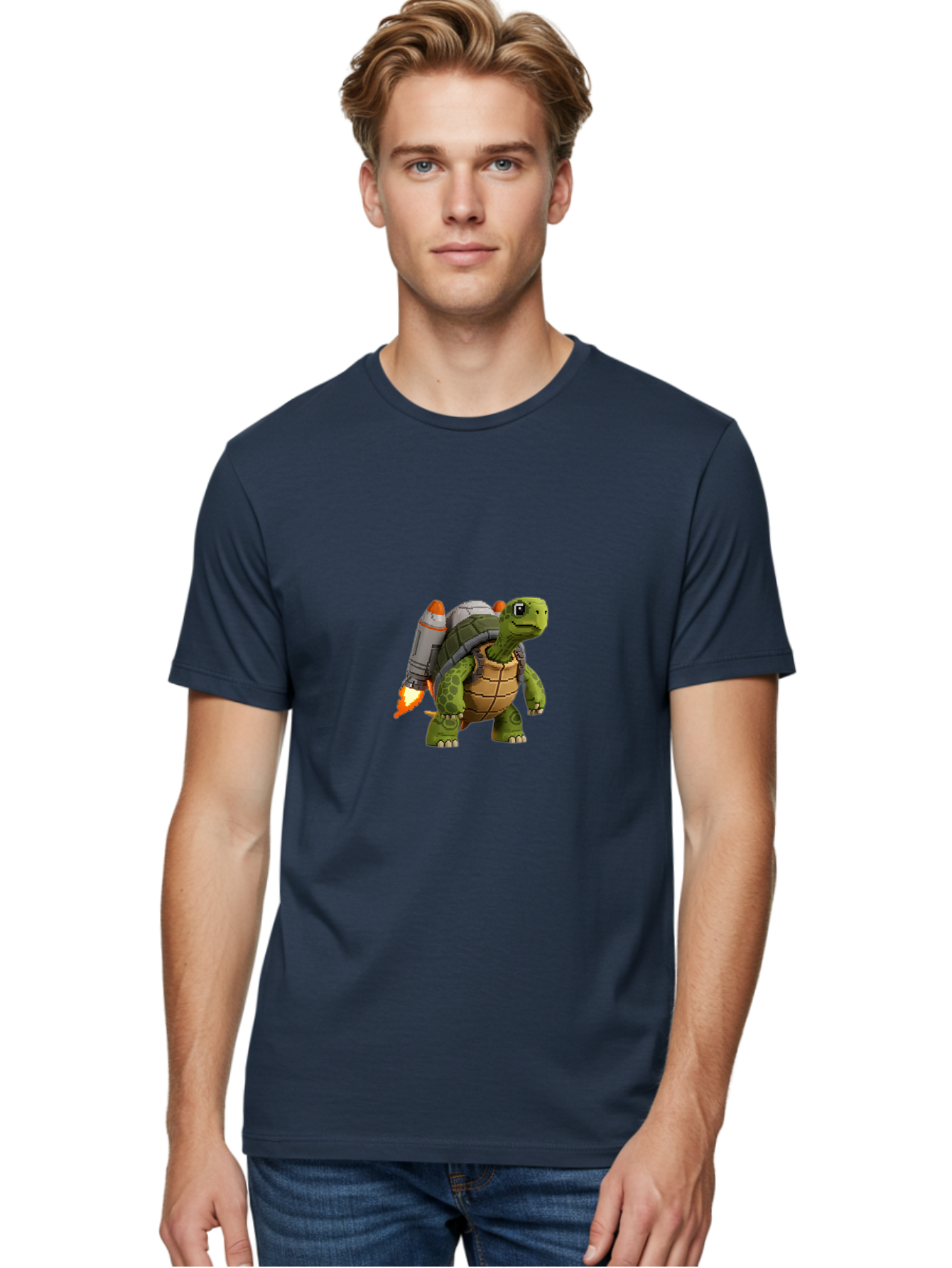 Turtle-Rocket-1 Men'S Graphic Tee, 100% Cotton, Comfortable Casual Summer Wear, Machine Washable, Vintage Camera, Old Camera, Antique Camera, Black Camera, Classic Photography, Photography Equipment, Nostalgic Device, Film Camera, Camera Art Ban867
