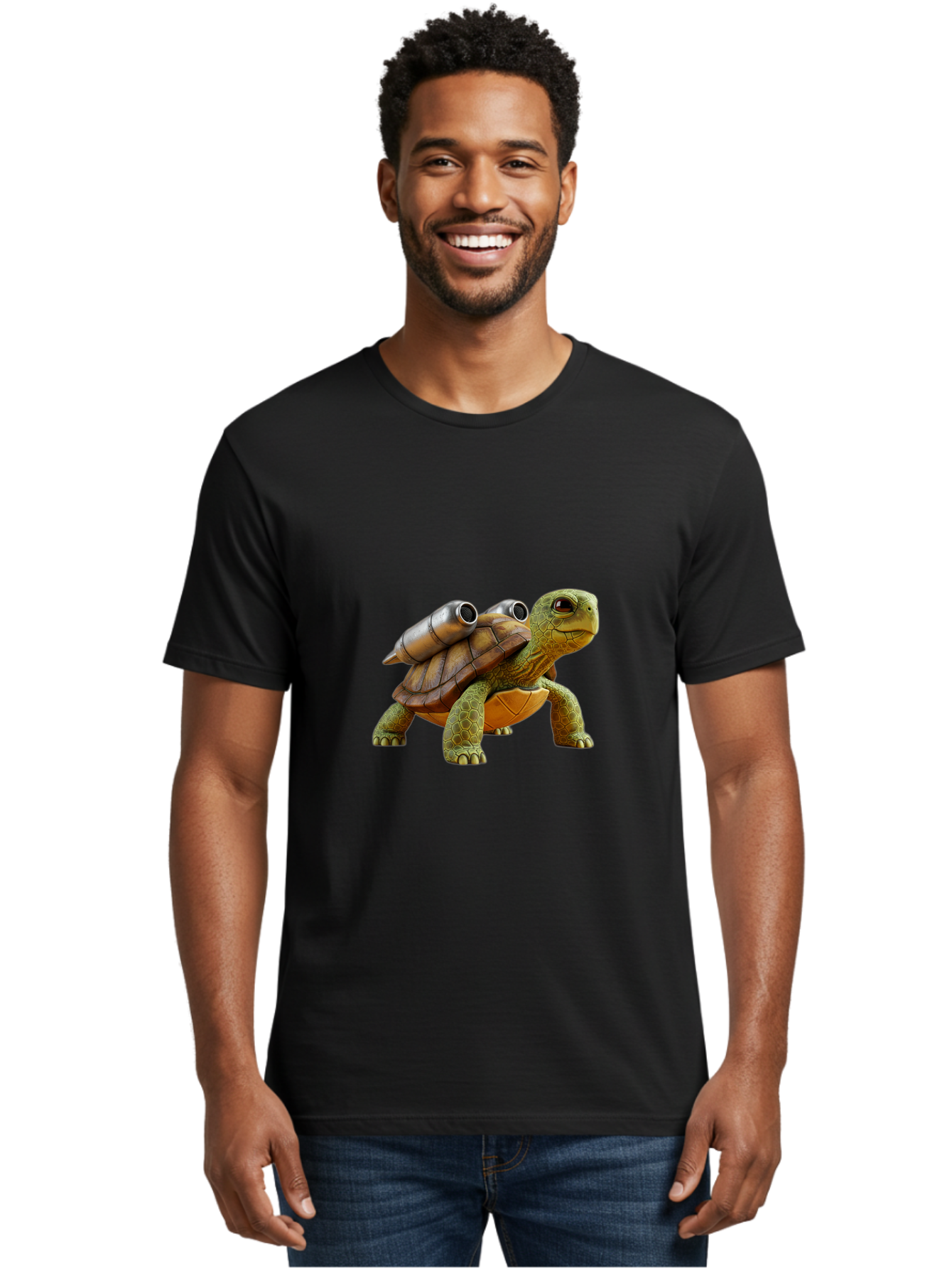 Turtle-With-Cannons Men'S Graphic Tee, 100% Cotton, Comfortable Casual Summer Wear, Machine Washable, Vintage Camera, Old Camera, Antique Camera, Black Camera, Classic Photography, Photography Equipment, Nostalgic Device, Film Camera, Ban870