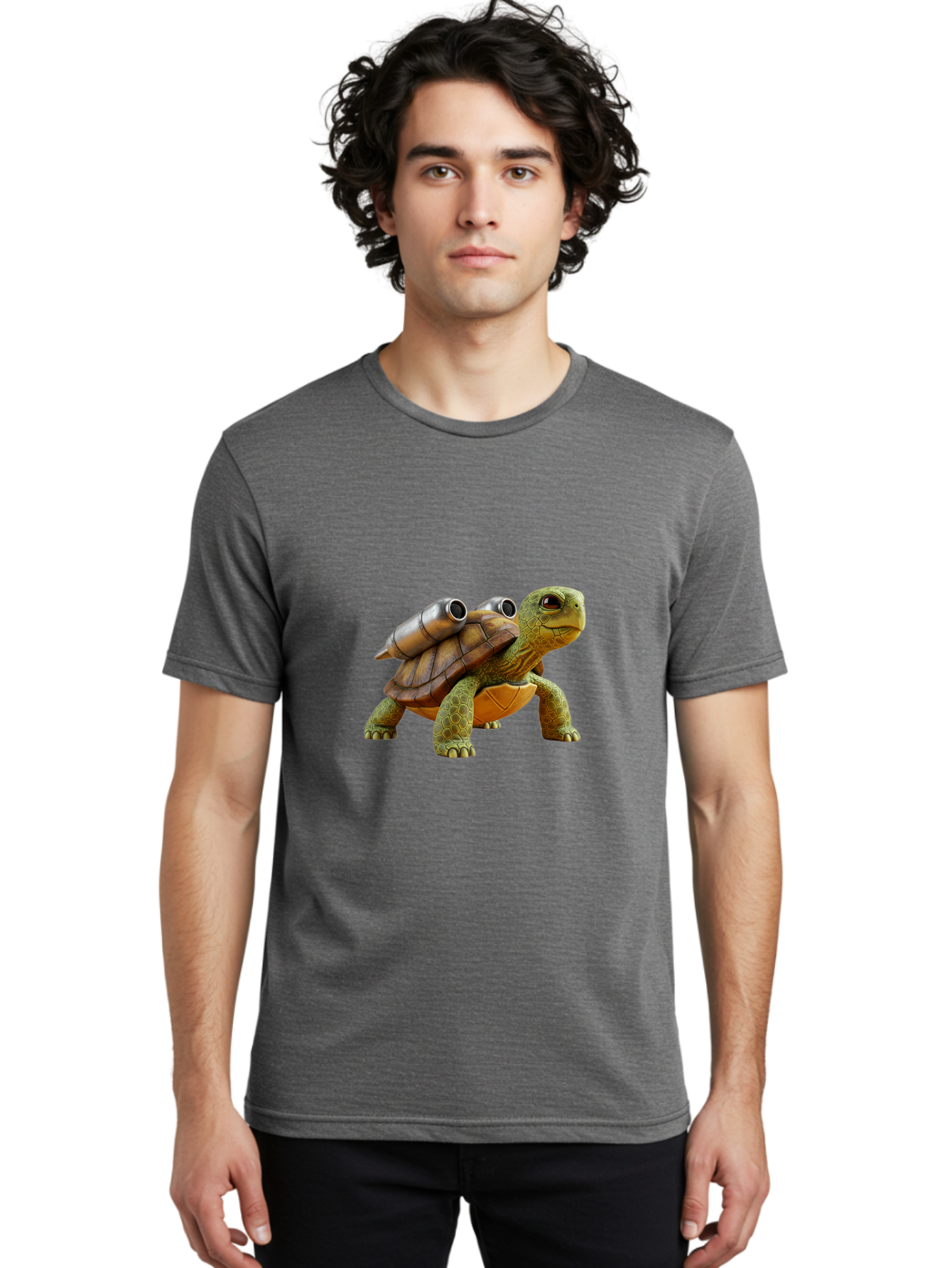 Turtle-With-Cannons Men'S Graphic Tee, 100% Cotton, Comfortable Casual Summer Wear, Machine Washable, Vintage Camera, Old Camera, Antique Camera, Black Camera, Classic Photography, Photography Equipment, Nostalgic Device, Film Camera, Ban870