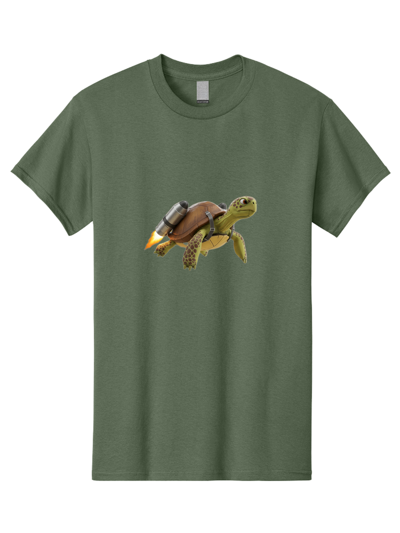 Turtle-With-Rocket-Pack-1 Men'S Graphic Tee, 100% Cotton, Comfortable Casual Summer Wear, Machine Washable, Vintage Camera, Old Camera, Antique Camera, Black Camera, Classic Photography, Photography Equipment, Nostalgic Device, Film Camera, Ban872