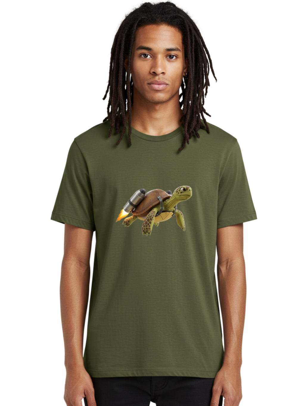 Turtle-With-Rocket-Pack-1 Men'S Graphic Tee, 100% Cotton, Comfortable Casual Summer Wear, Machine Washable, Vintage Camera, Old Camera, Antique Camera, Black Camera, Classic Photography, Photography Equipment, Nostalgic Device, Film Camera, Ban872