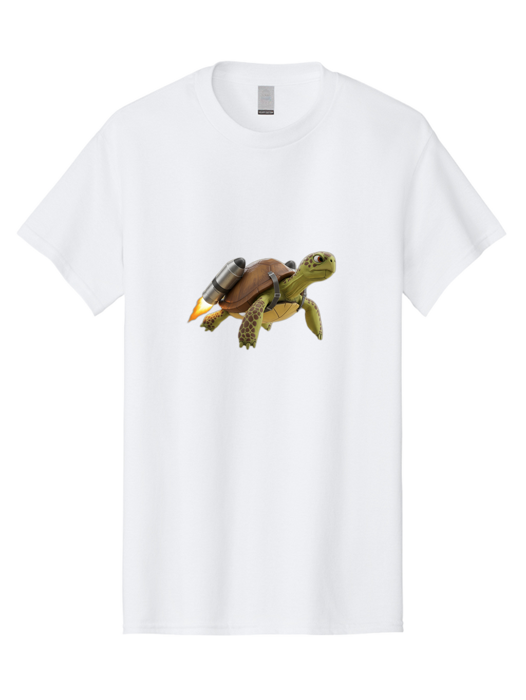 Turtle-With-Rocket-Pack-1 Men'S Graphic Tee, 100% Cotton, Comfortable Casual Summer Wear, Machine Washable, Vintage Camera, Old Camera, Antique Camera, Black Camera, Classic Photography, Photography Equipment, Nostalgic Device, Film Camera, Ban872