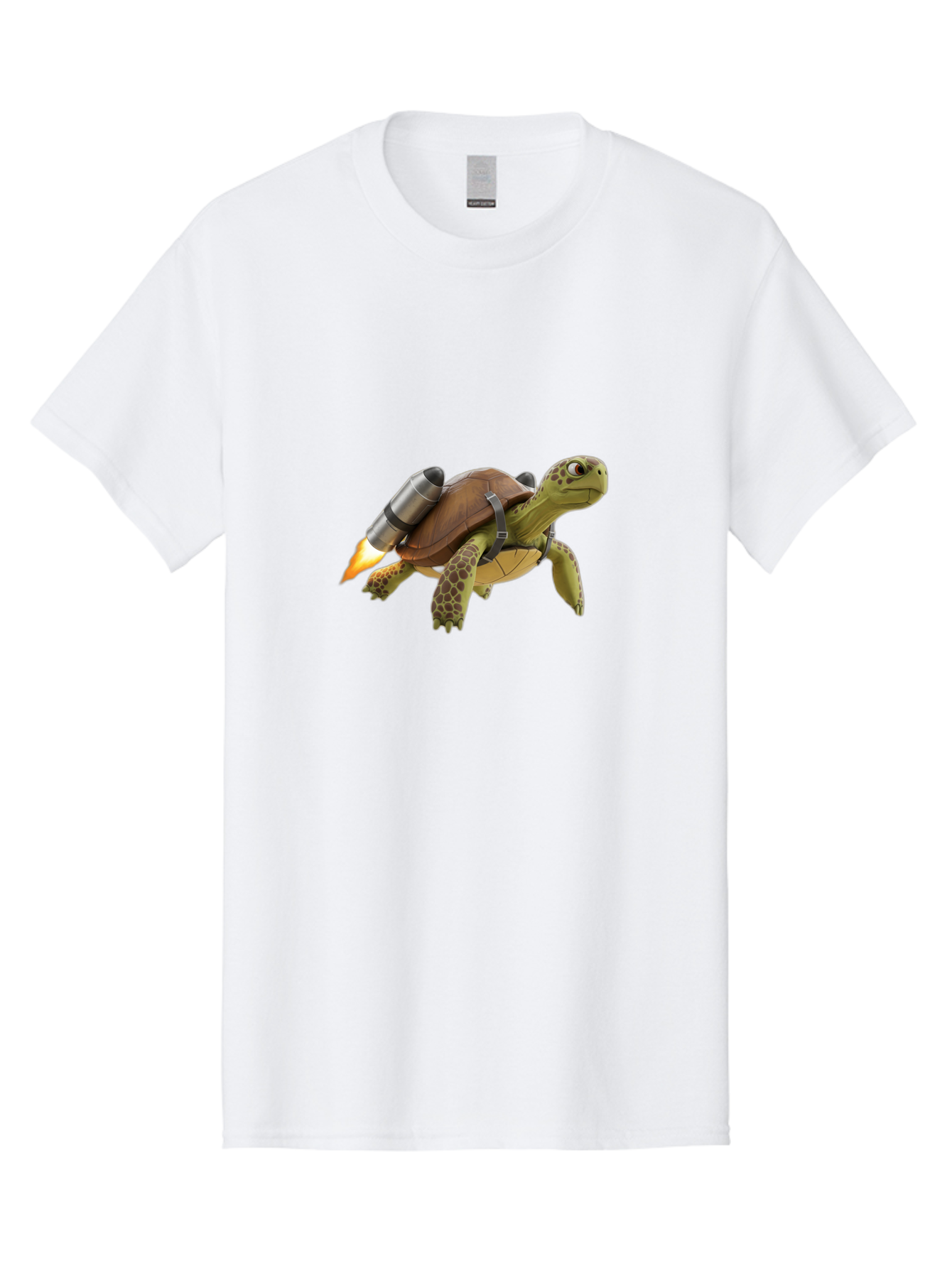 Turtle-With-Rocket-Pack-1 Men'S Graphic Tee, 100% Cotton, Comfortable Casual Summer Wear, Machine Washable, Vintage Camera, Old Camera, Antique Camera, Black Camera, Classic Photography, Photography Equipment, Nostalgic Device, Film Camera, Ban872