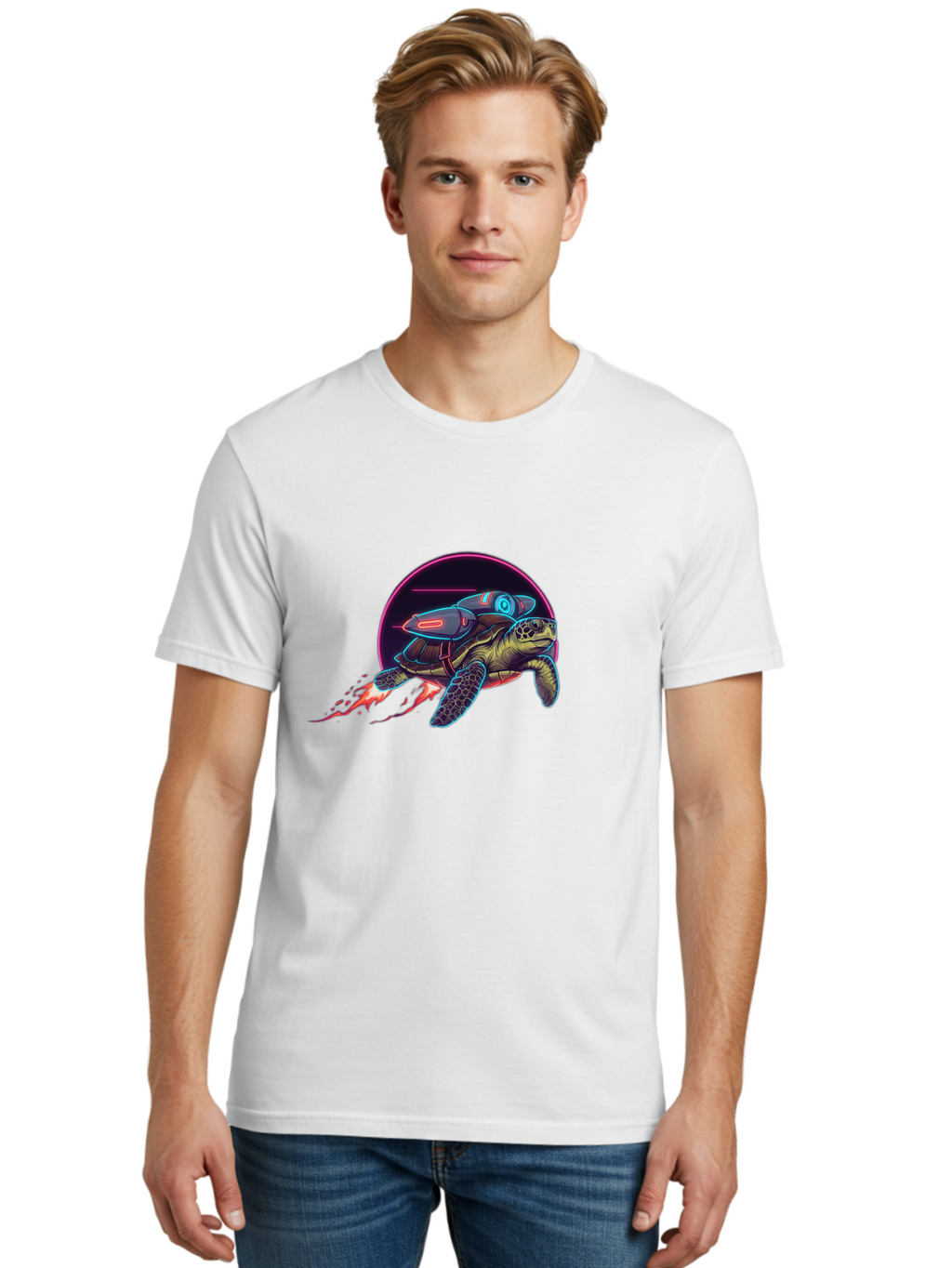 Turtle-With-Rocket-Pack Men'S Graphic Tee, 100% Cotton, Comfortable Casual Summer Wear, Machine Washable, Vintage Camera, Old Camera, Antique Camera, Black Camera, Classic Photography, Photography Equipment, Nostalgic Device, Film Camera, Ban874