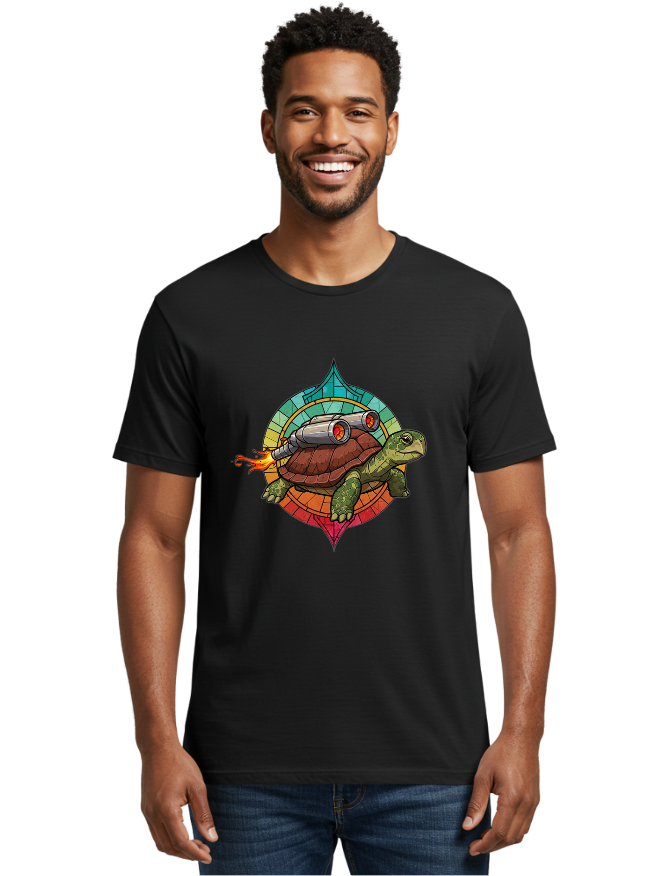 Turtle-With-Rocket Men'S Graphic Tee, 100% Cotton, Comfortable Casual Summer Wear, Machine Washable, Vintage Camera, Old Camera, Antique Camera, Black Camera, Classic Photography, Photography Equipment, Nostalgic Device, Film Camera, Ban875