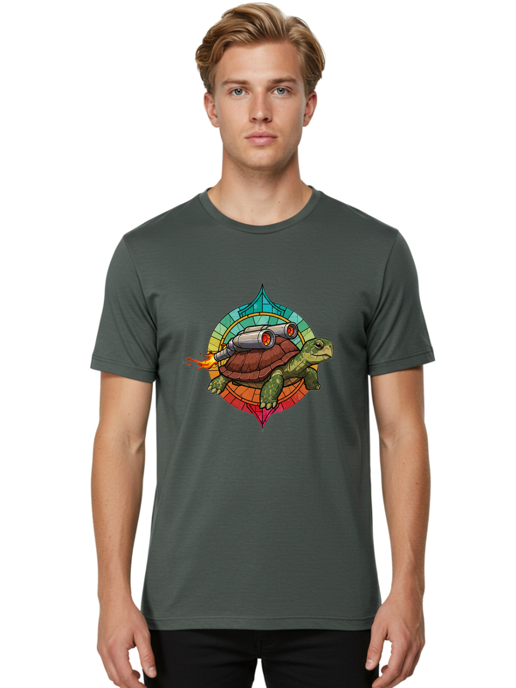 Turtle-With-Rocket Men'S Graphic Tee, 100% Cotton, Comfortable Casual Summer Wear, Machine Washable, Vintage Camera, Old Camera, Antique Camera, Black Camera, Classic Photography, Photography Equipment, Nostalgic Device, Film Camera, Ban875