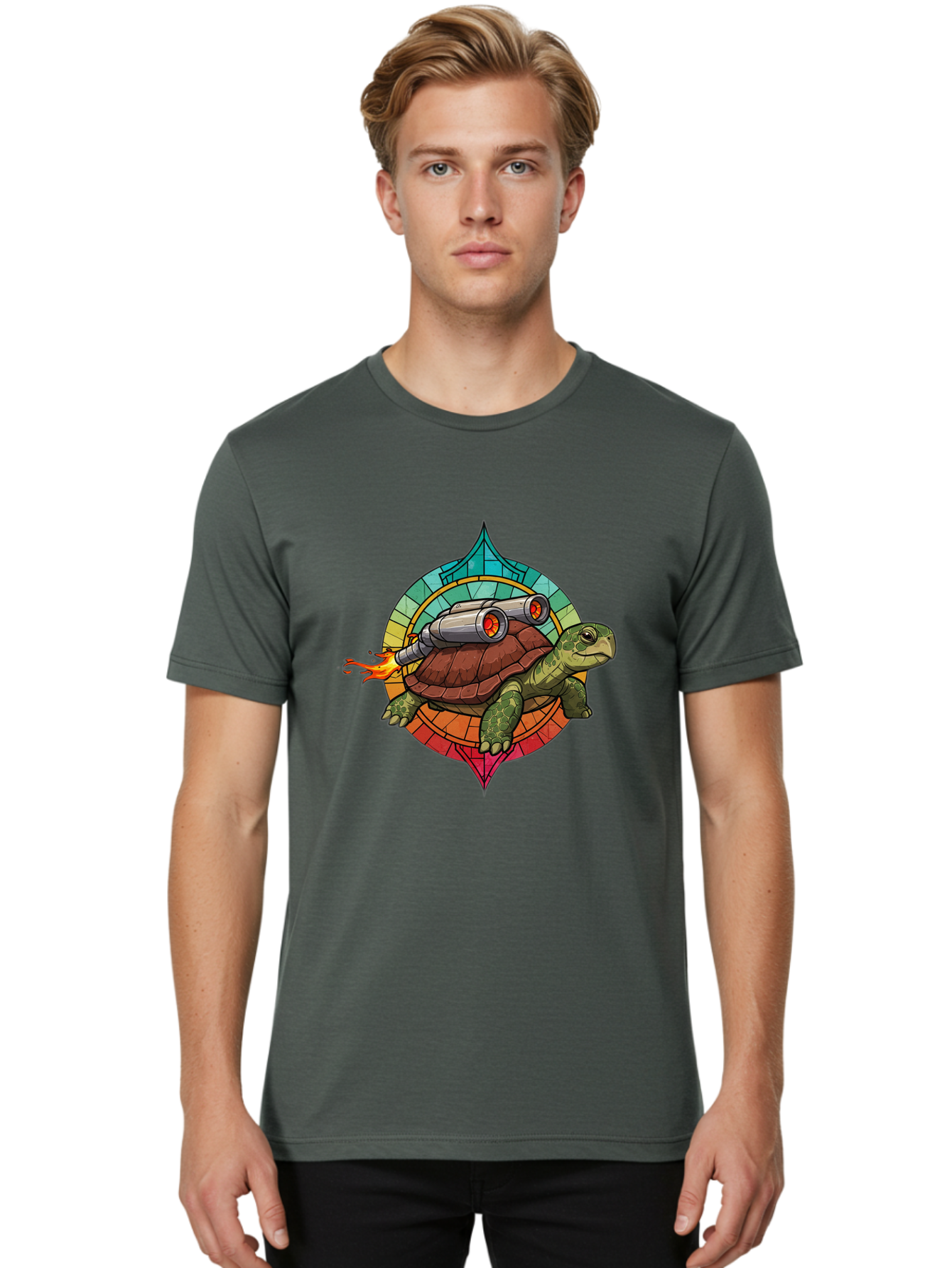 Turtle-With-Rocket Men'S Graphic Tee, 100% Cotton, Comfortable Casual Summer Wear, Machine Washable, Vintage Camera, Old Camera, Antique Camera, Black Camera, Classic Photography, Photography Equipment, Nostalgic Device, Film Camera, Ban875