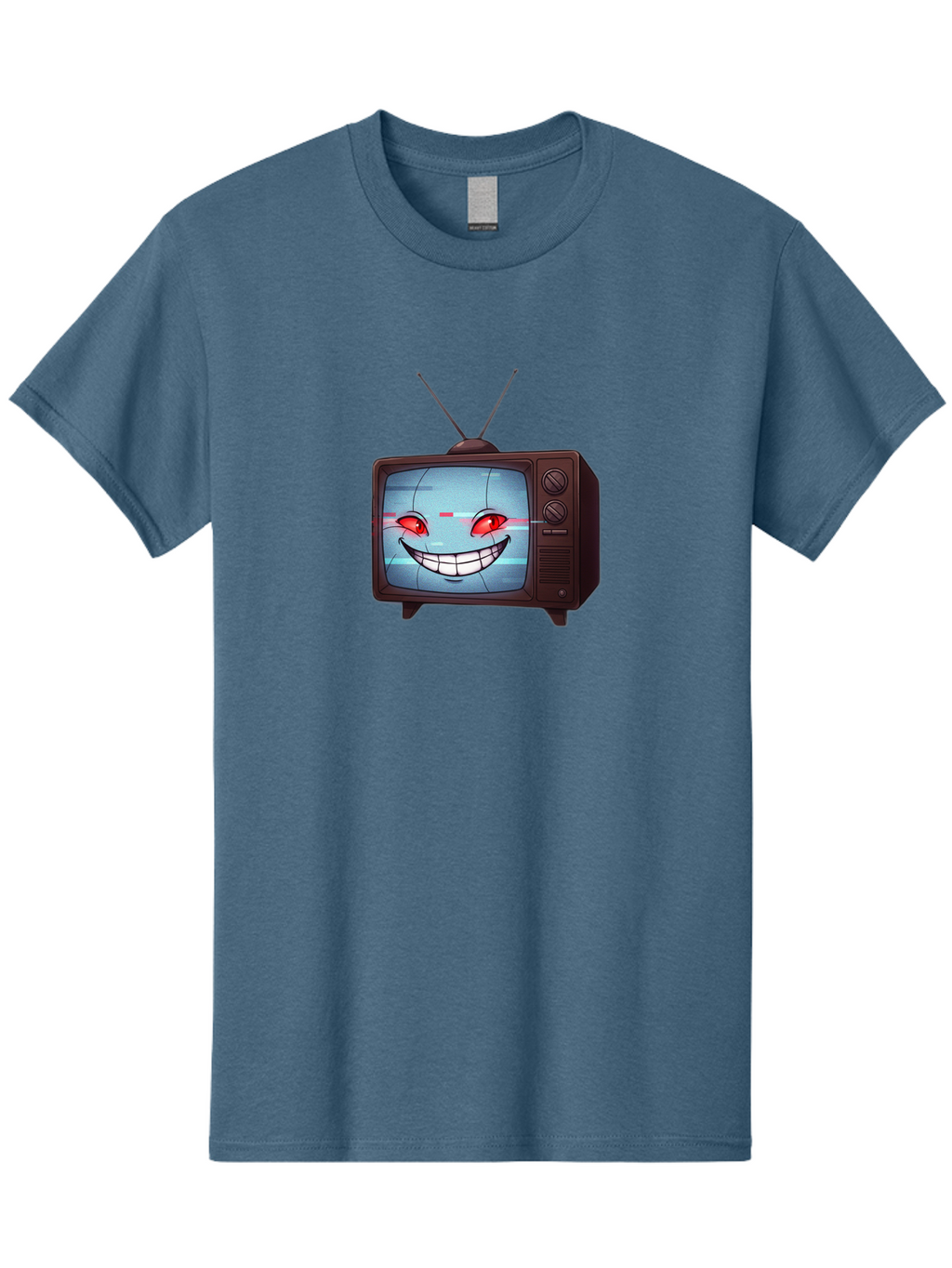 Tv-With-Creepy-Face Men'S Graphic Tee, 100% Cotton, Comfortable Casual Summer Wear, Machine Washable, Vintage Camera, Old Camera, Antique Camera, Black Camera, Classic Photography, Photography Equipment, Nostalgic Device, Film Camera, Ban877