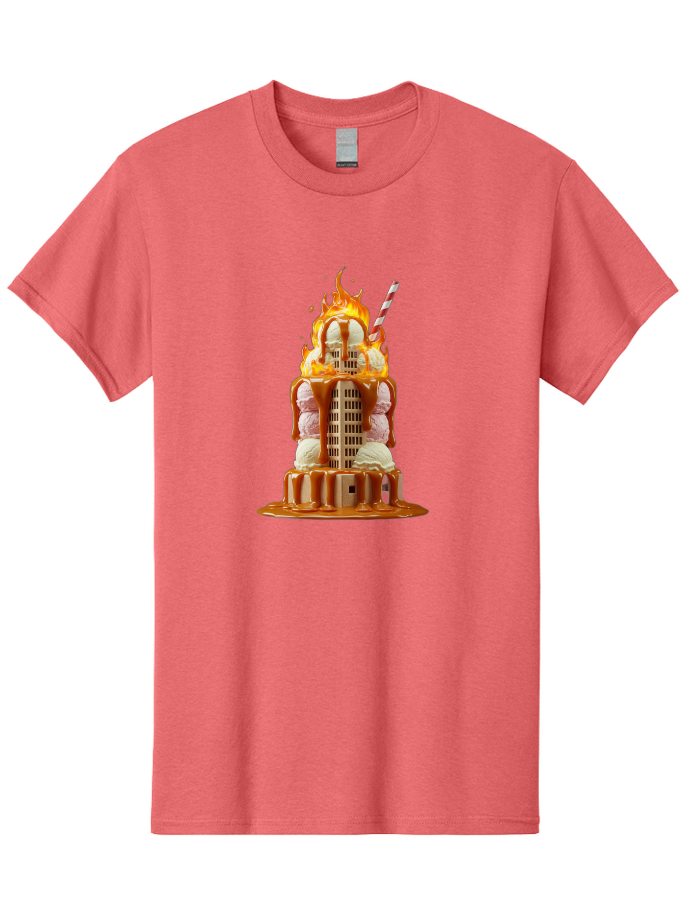 Twin-Towers-Ice-Cream Men'S Graphic Tee, 100% Cotton, Comfortable Casual Summer Wear, Machine Washable, Vintage Camera, Old Camera, Antique Camera, Black Camera, Classic Photography, Photography Equipment, Nostalgic Device, Film Camera, Ban878