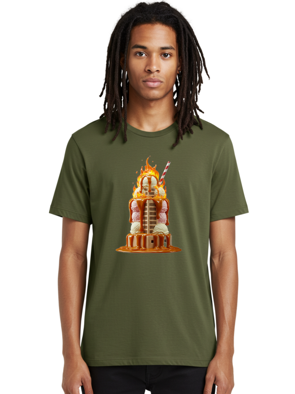 Twin-Towers-Ice-Cream Men'S Graphic Tee, 100% Cotton, Comfortable Casual Summer Wear, Machine Washable, Vintage Camera, Old Camera, Antique Camera, Black Camera, Classic Photography, Photography Equipment, Nostalgic Device, Film Camera, Ban878