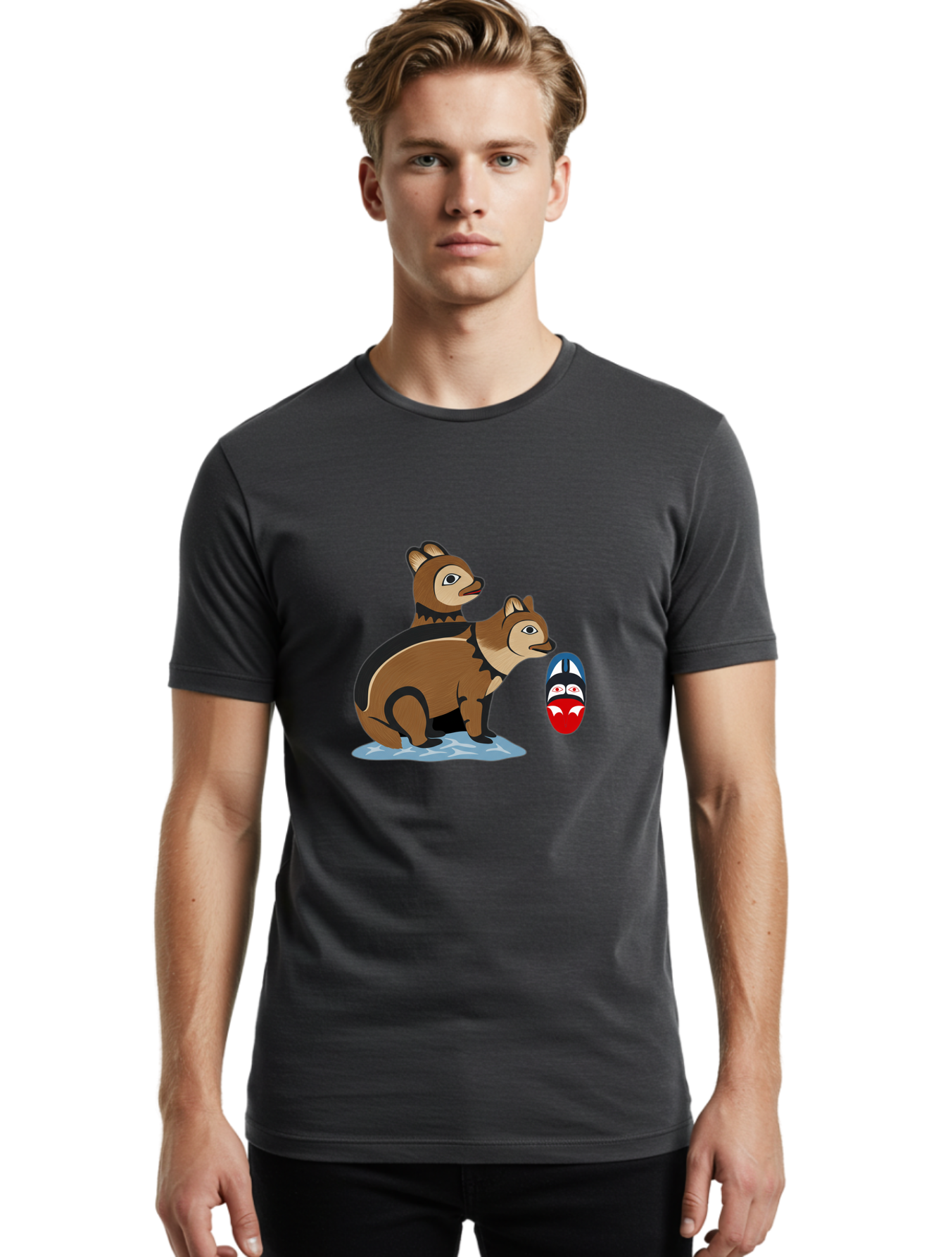 Two-Beavers-And-Egg Men'S Graphic Tee, 100% Cotton, Comfortable Casual Summer Wear, Machine Washable, Vintage Camera, Old Camera, Antique Camera, Black Camera, Classic Photography, Photography Equipment, Nostalgic Device, Film Camera, Ban879