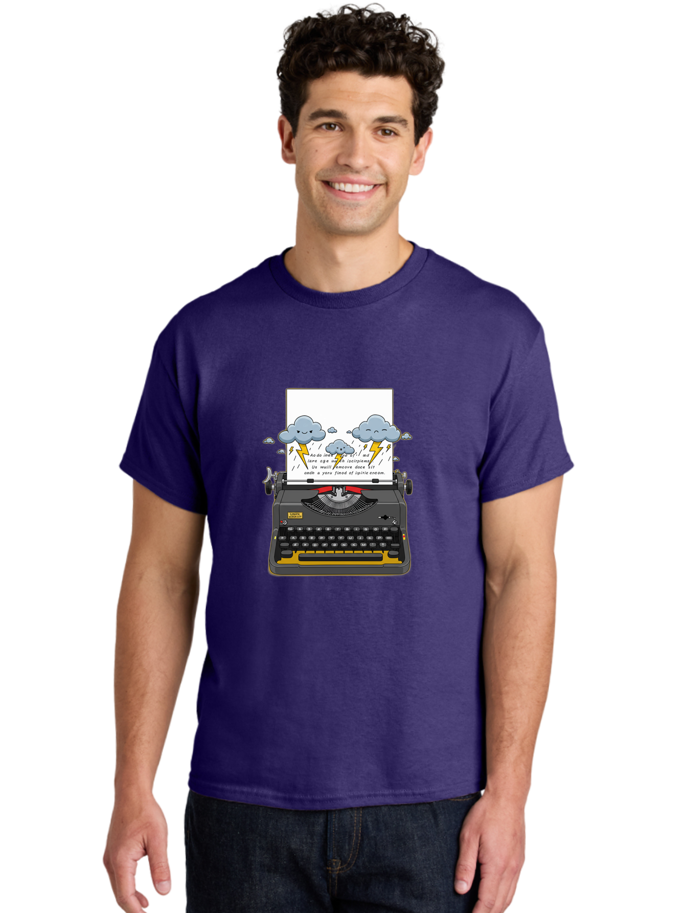 Typewriter-Storm Men'S Graphic Tee, 100% Cotton, Comfortable Casual Summer Wear, Machine Washable, Vintage Camera, Old Camera, Antique Camera, Black Camera, Classic Photography, Photography Equipment, Nostalgic Device, Film Camera, Camera Art Ban880