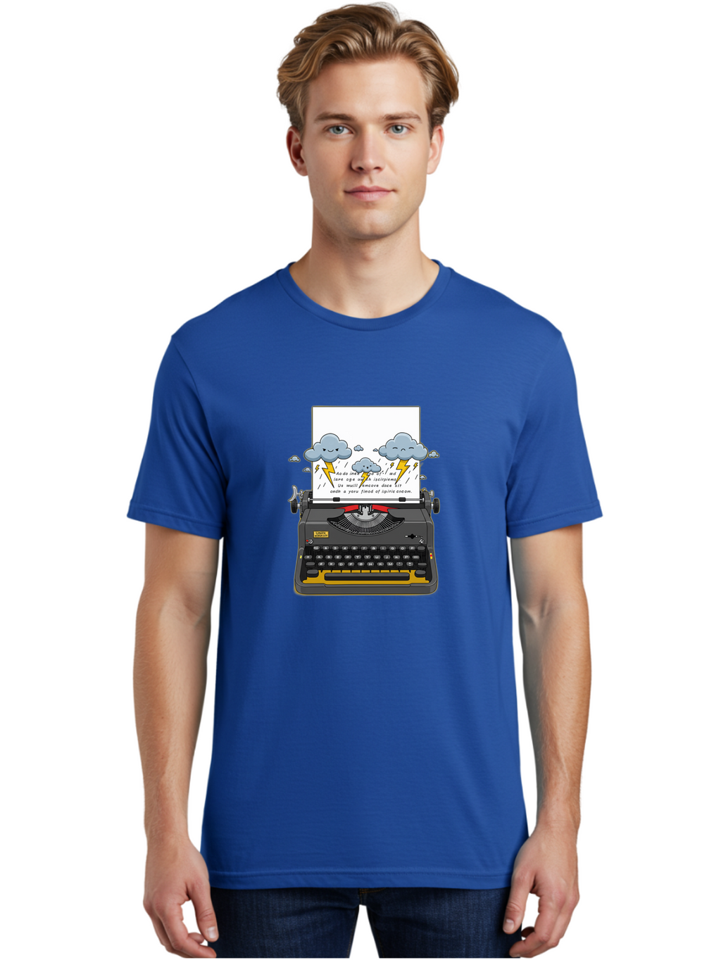Typewriter-Storm Men'S Graphic Tee, 100% Cotton, Comfortable Casual Summer Wear, Machine Washable, Vintage Camera, Old Camera, Antique Camera, Black Camera, Classic Photography, Photography Equipment, Nostalgic Device, Film Camera, Camera Art Ban880