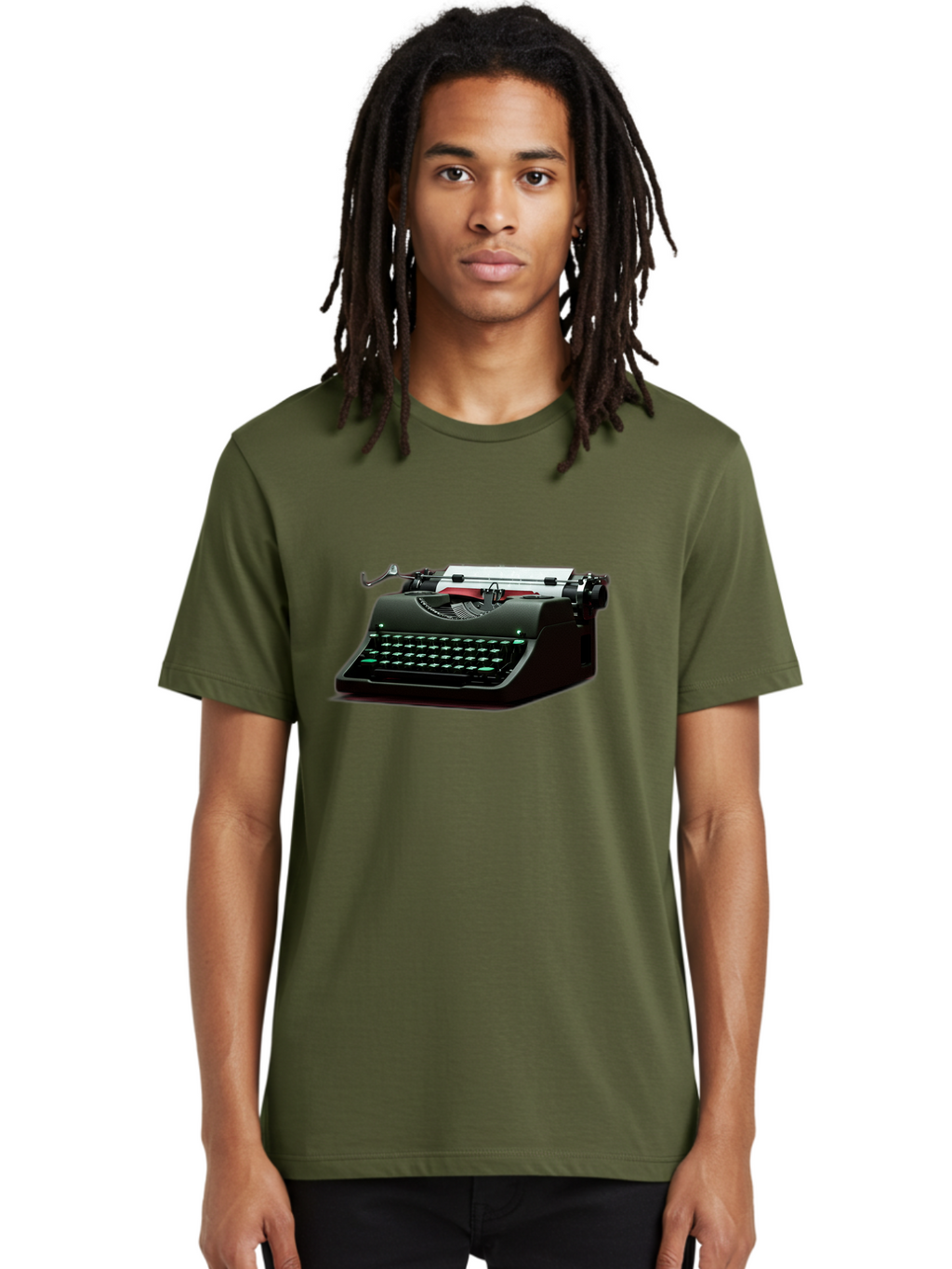 Typewriter Men'S Graphic Tee, 100% Cotton, Comfortable Casual Summer Wear, Machine Washable, Vintage Camera, Old Camera, Antique Camera, Black Camera, Classic Photography, Photography Equipment, Nostalgic Device, Film Camera, Camera Art Ban881