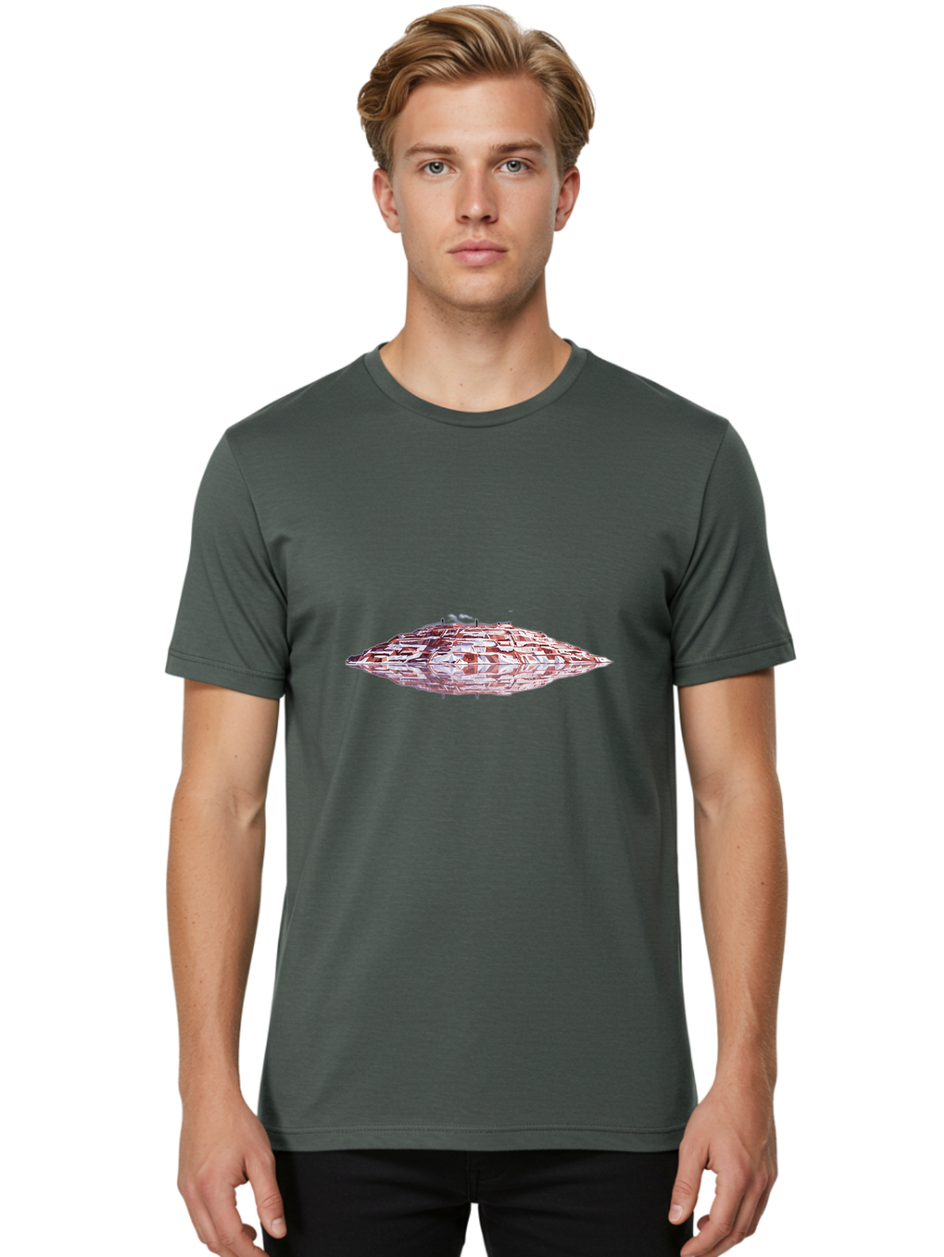 Ufo-Spaceship Men'S Graphic Tee, 100% Cotton, Comfortable Casual Summer Wear, Machine Washable, Vintage Camera, Old Camera, Antique Camera, Black Camera, Classic Photography, Photography Equipment, Nostalgic Device, Film Camera, Camera Art Ban883