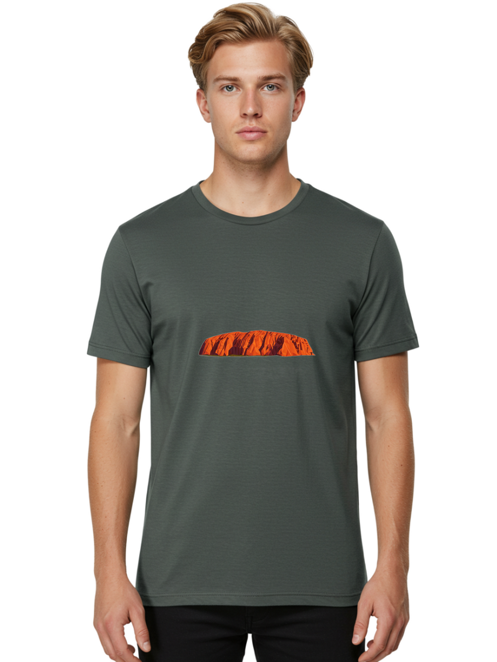 Uluru-Rock Men'S Graphic Tee, 100% Cotton, Comfortable Casual Summer Wear, Machine Washable, Vintage Camera, Old Camera, Antique Camera, Black Camera, Classic Photography, Photography Equipment, Nostalgic Device, Film Camera, Camera Art Ban885