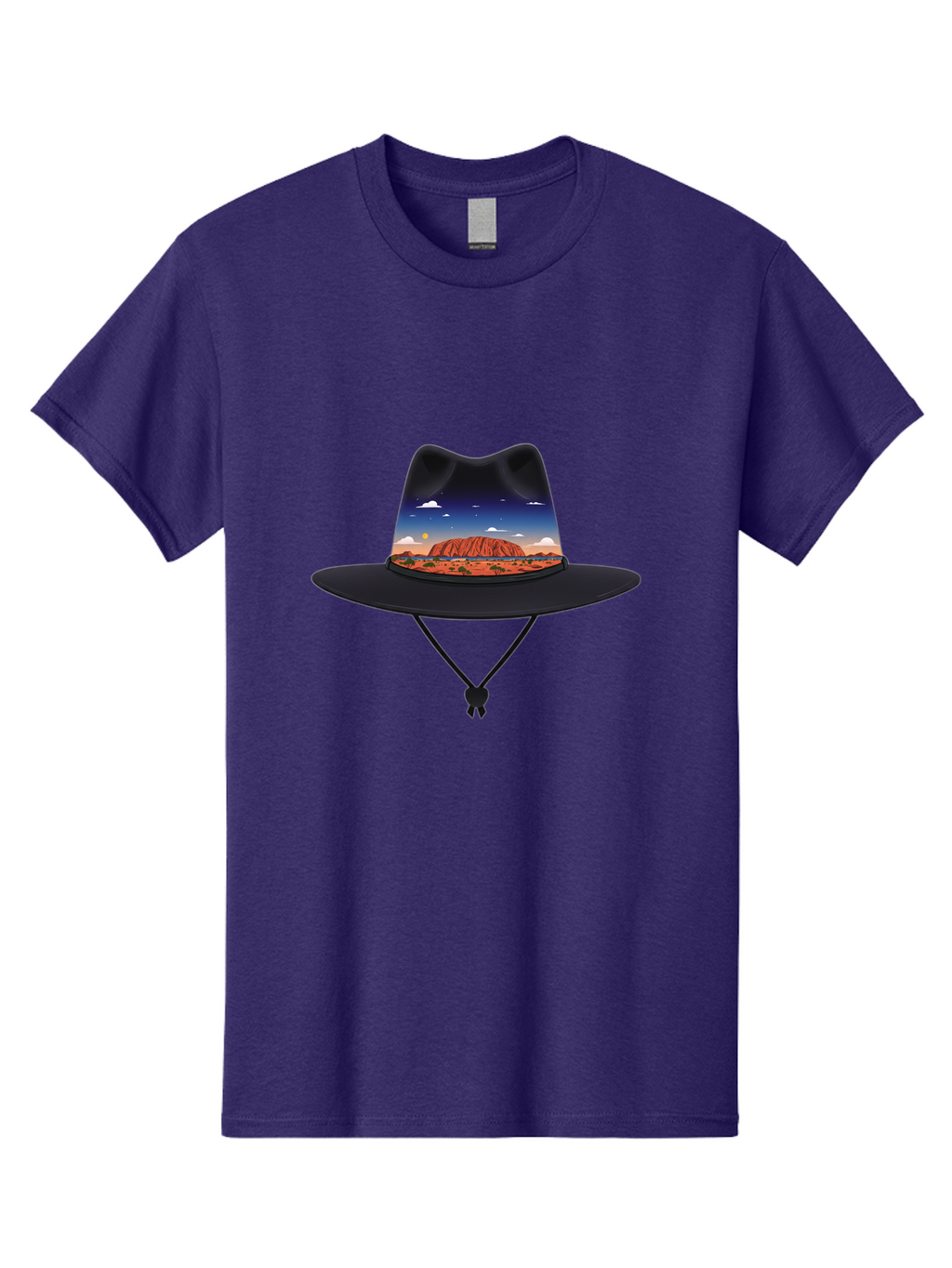 Uluru-Sunset-Hat Men'S Graphic Tee, 100% Cotton, Comfortable Casual Summer Wear, Machine Washable, Vintage Camera, Old Camera, Antique Camera, Black Camera, Classic Photography, Photography Equipment, Nostalgic Device, Film Camera, Camera Art Ban886