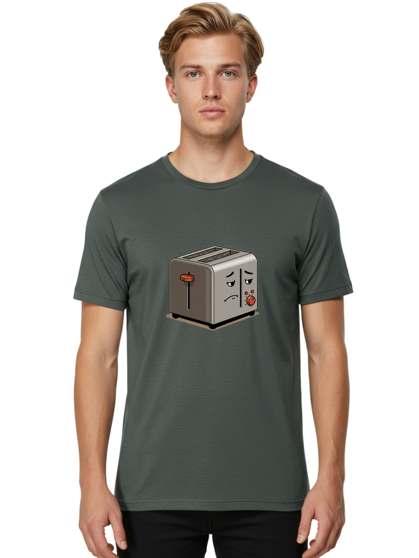 Unhappy-Toaster-1 Men'S Graphic Tee, 100% Cotton, Comfortable Casual Summer Wear, Machine Washable, Vintage Camera, Old Camera, Antique Camera, Black Camera, Classic Photography, Photography Equipment, Nostalgic Device, Film Camera, Camera Art Ban889
