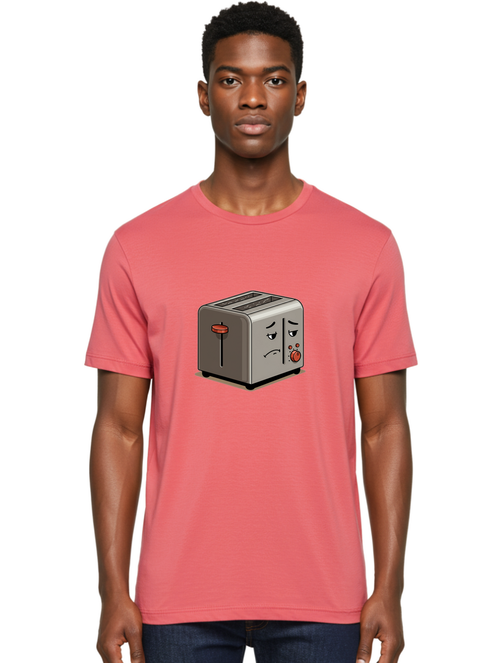 Unhappy-Toaster-1 Men'S Graphic Tee, 100% Cotton, Comfortable Casual Summer Wear, Machine Washable, Vintage Camera, Old Camera, Antique Camera, Black Camera, Classic Photography, Photography Equipment, Nostalgic Device, Film Camera, Camera Art Ban889