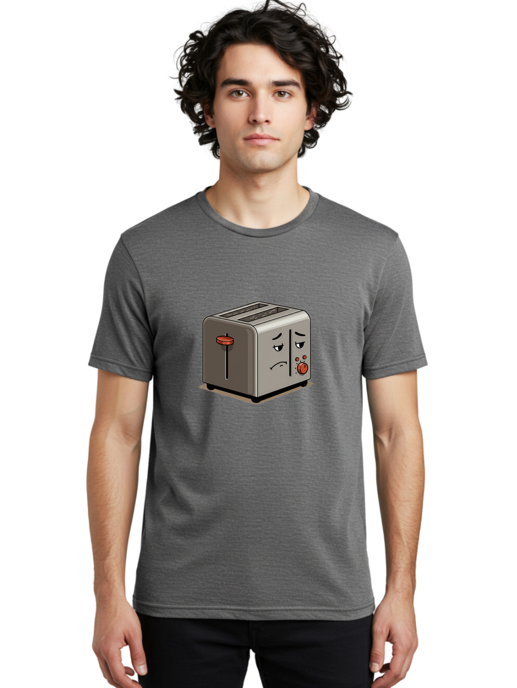 Unhappy-Toaster-1 Men'S Graphic Tee, 100% Cotton, Comfortable Casual Summer Wear, Machine Washable, Vintage Camera, Old Camera, Antique Camera, Black Camera, Classic Photography, Photography Equipment, Nostalgic Device, Film Camera, Camera Art Ban889