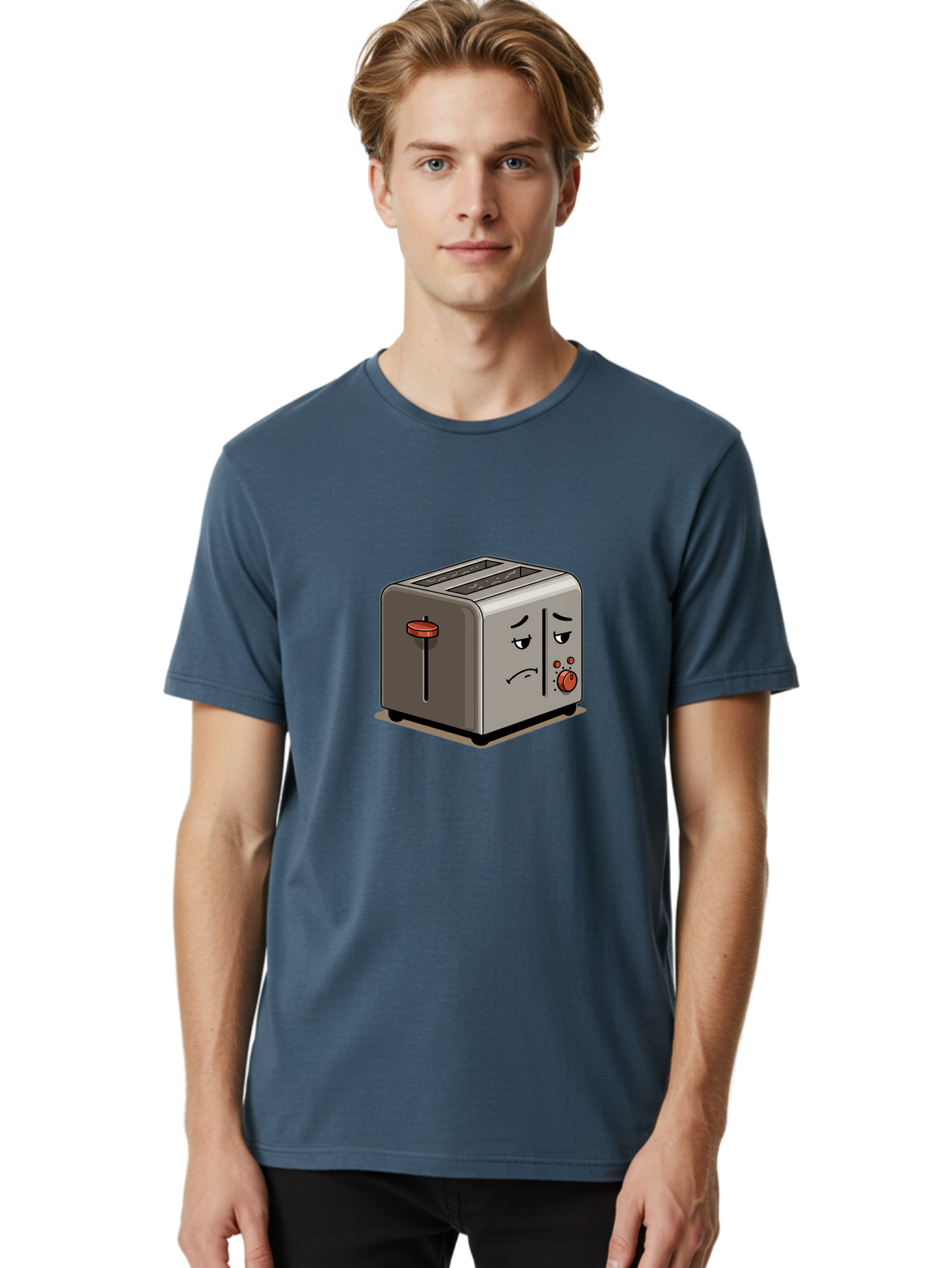 Unhappy-Toaster-1 Men'S Graphic Tee, 100% Cotton, Comfortable Casual Summer Wear, Machine Washable, Vintage Camera, Old Camera, Antique Camera, Black Camera, Classic Photography, Photography Equipment, Nostalgic Device, Film Camera, Camera Art Ban889