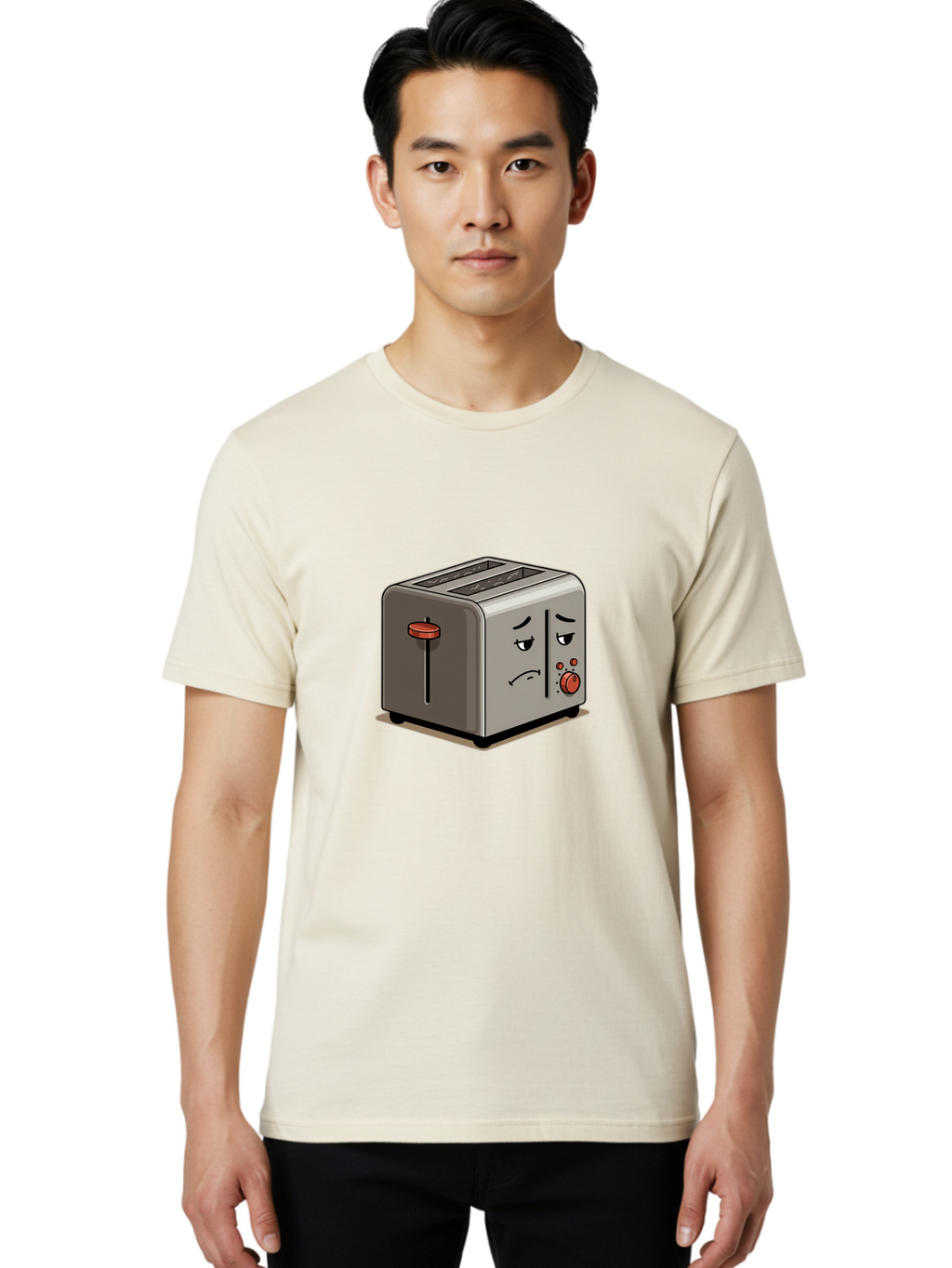 Unhappy-Toaster-1 Men'S Graphic Tee, 100% Cotton, Comfortable Casual Summer Wear, Machine Washable, Vintage Camera, Old Camera, Antique Camera, Black Camera, Classic Photography, Photography Equipment, Nostalgic Device, Film Camera, Camera Art Ban889