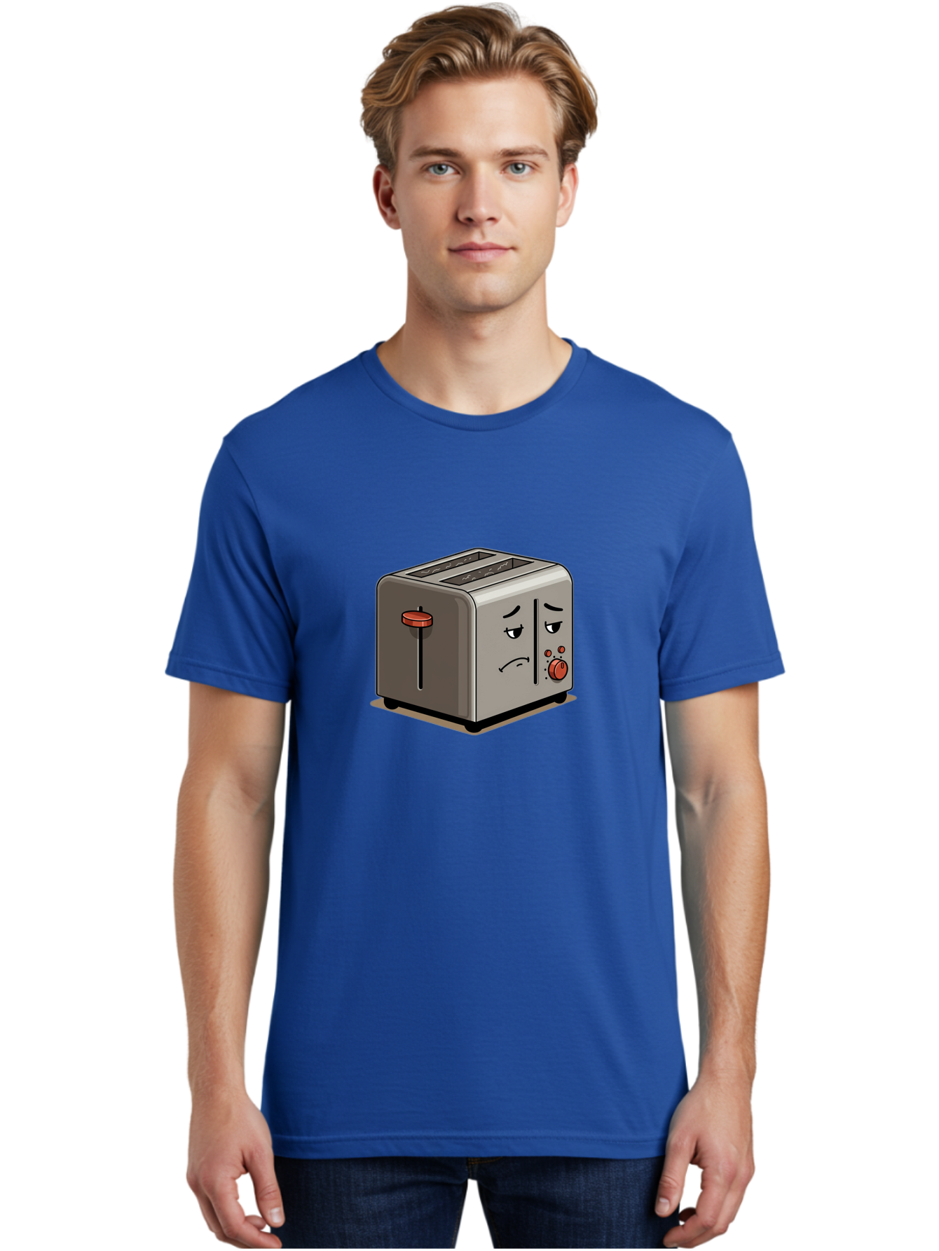 Unhappy-Toaster-1 Men'S Graphic Tee, 100% Cotton, Comfortable Casual Summer Wear, Machine Washable, Vintage Camera, Old Camera, Antique Camera, Black Camera, Classic Photography, Photography Equipment, Nostalgic Device, Film Camera, Camera Art Ban889
