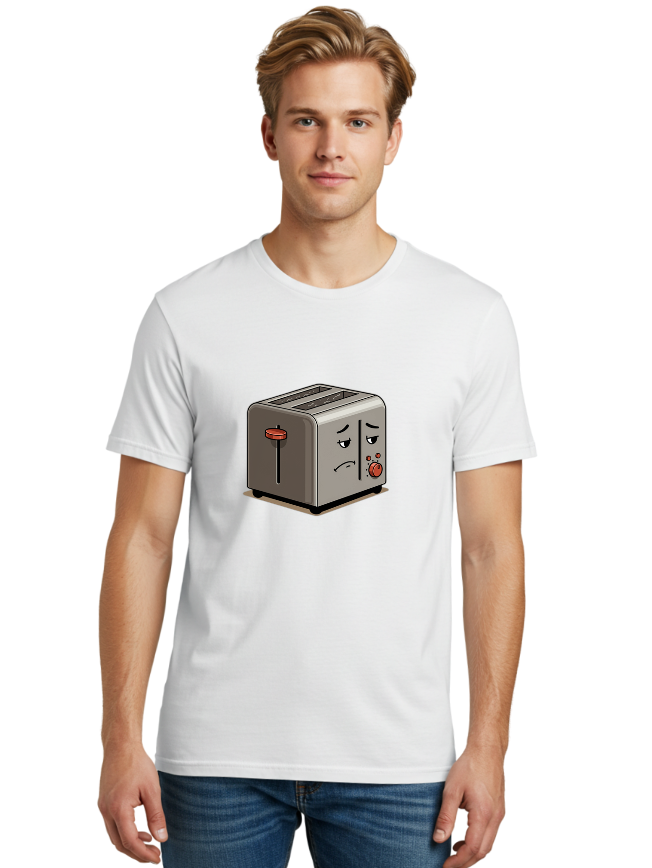 Unhappy-Toaster-1 Men'S Graphic Tee, 100% Cotton, Comfortable Casual Summer Wear, Machine Washable, Vintage Camera, Old Camera, Antique Camera, Black Camera, Classic Photography, Photography Equipment, Nostalgic Device, Film Camera, Camera Art Ban889
