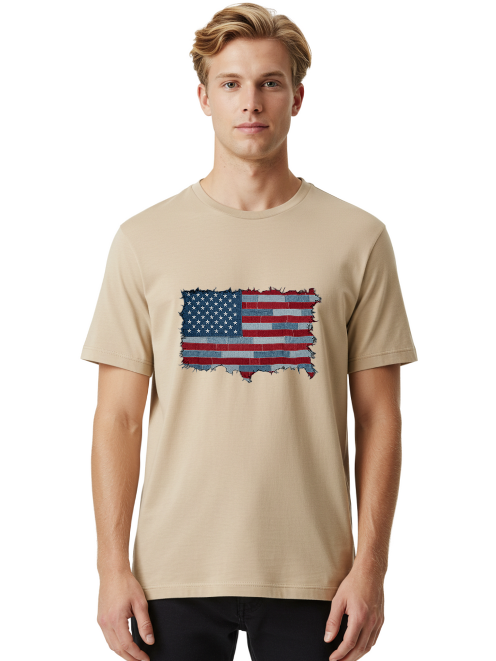 Usa-Flag Men'S Graphic Tee, 100% Cotton, Comfortable Casual Summer Wear, Machine Washable, Vintage Camera, Old Camera, Antique Camera, Black Camera, Classic Photography, Photography Equipment, Nostalgic Device, Film Camera, Camera Art Ban891
