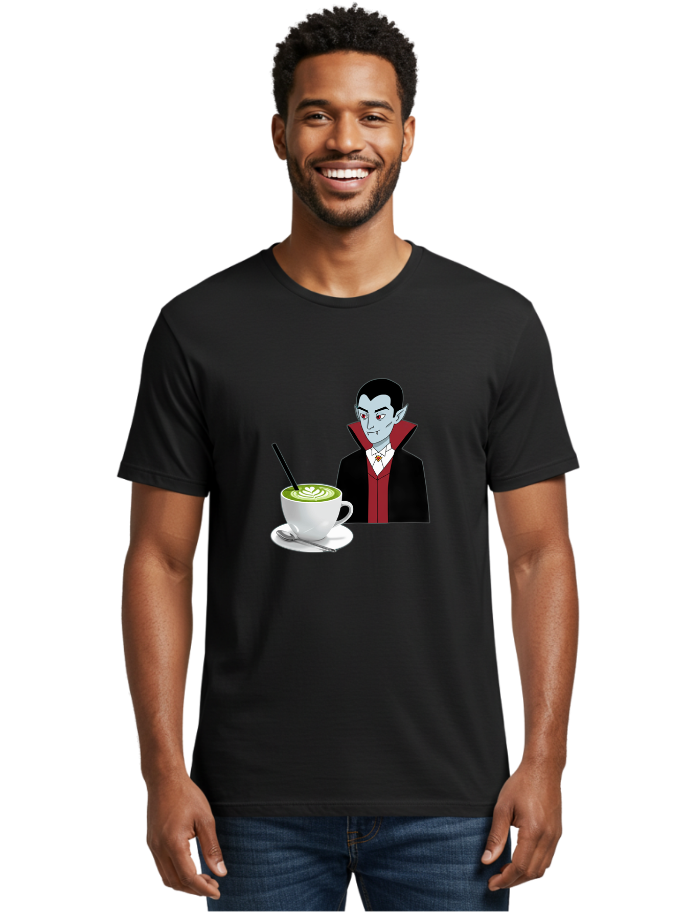 Vampire-Drinking-Coffee Men'S Graphic Tee, 100% Cotton, Comfortable Casual Summer Wear, Machine Washable, Vintage Camera, Old Camera, Antique Camera, Black Camera, Classic Photography, Photography Equipment, Nostalgic Device, Film Camera, Ban894