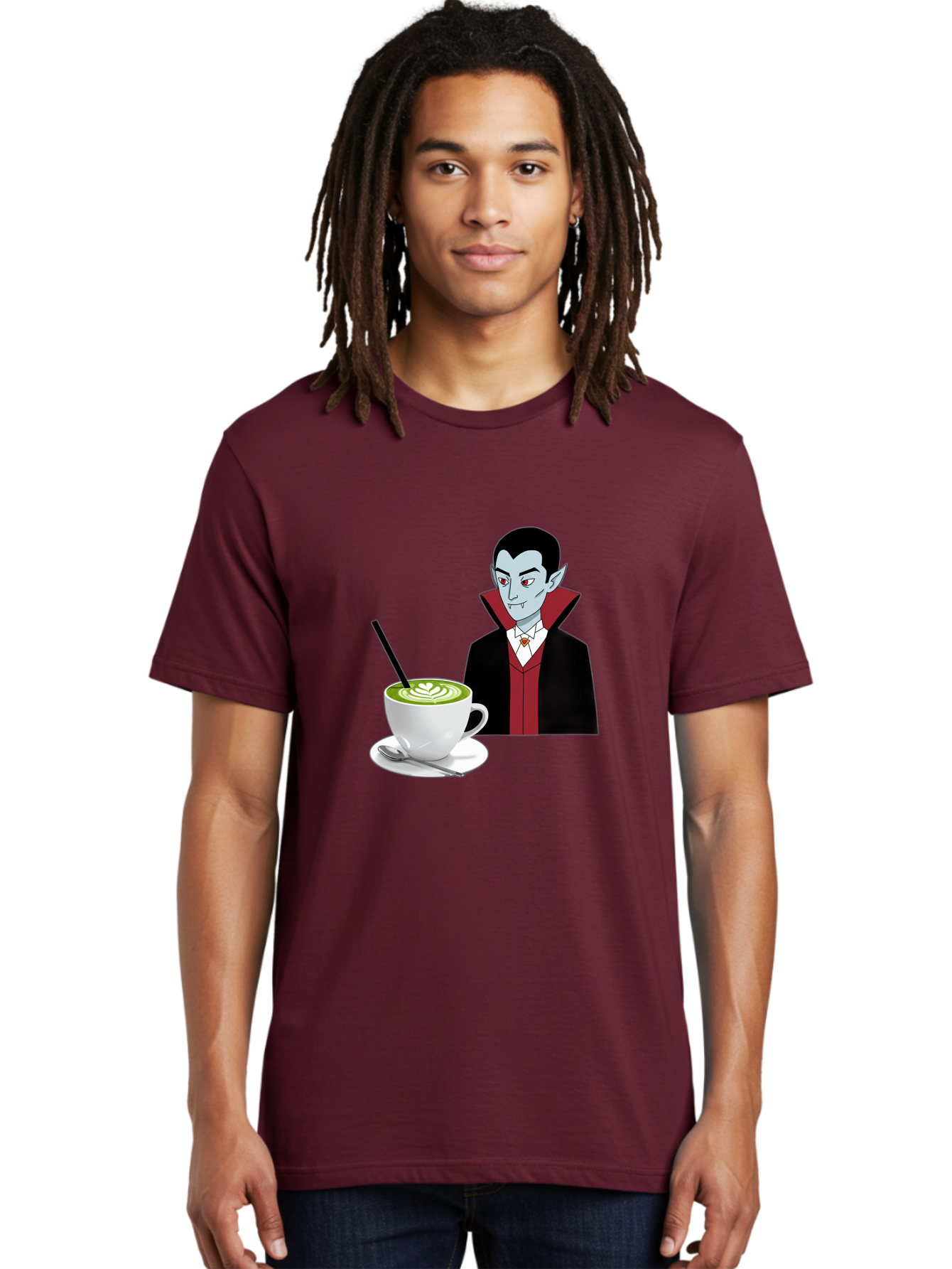Vampire-Drinking-Coffee Men'S Graphic Tee, 100% Cotton, Comfortable Casual Summer Wear, Machine Washable, Vintage Camera, Old Camera, Antique Camera, Black Camera, Classic Photography, Photography Equipment, Nostalgic Device, Film Camera, Ban894