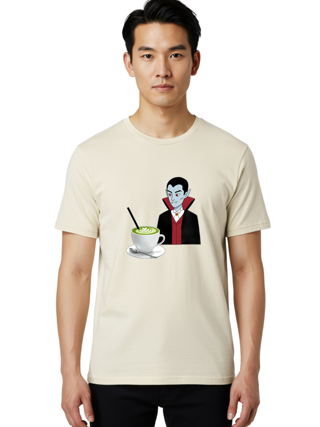 Vampire-Drinking-Coffee Men'S Graphic Tee, 100% Cotton, Comfortable Casual Summer Wear, Machine Washable, Vintage Camera, Old Camera, Antique Camera, Black Camera, Classic Photography, Photography Equipment, Nostalgic Device, Film Camera, Ban894