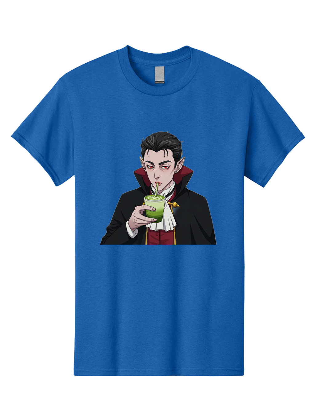Vampire-Drinking-Matcha-1 Men'S Graphic Tee, 100% Cotton, Comfortable Casual Summer Wear, Machine Washable, Vintage Camera, Old Camera, Antique Camera, Black Camera, Classic Photography, Photography Equipment, Nostalgic Device, Film Camera, Ban895