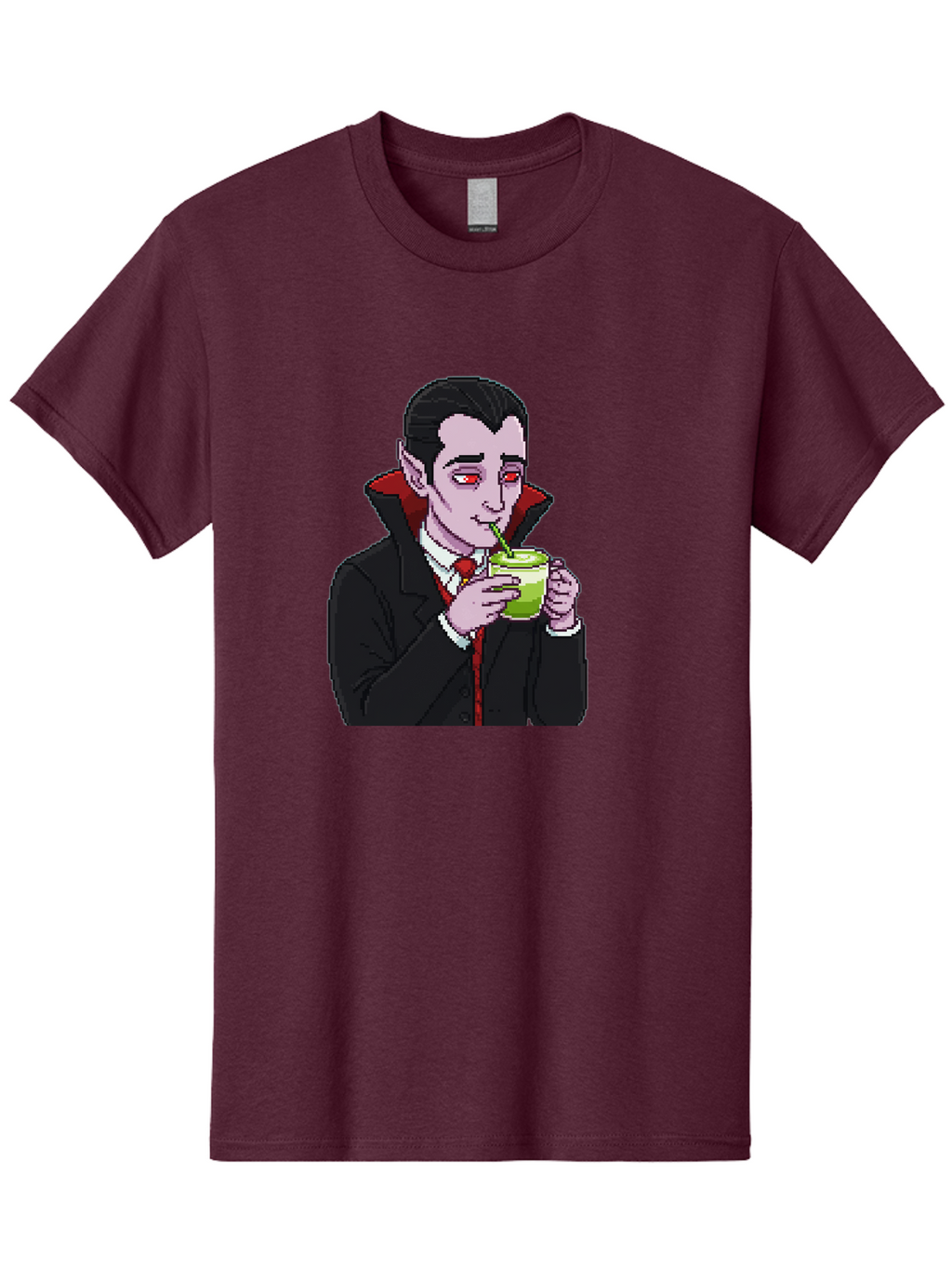 Vampire-Drinking-Matcha-2 Men'S Graphic Tee, 100% Cotton, Comfortable Casual Summer Wear, Machine Washable, Vintage Camera, Old Camera, Antique Camera, Black Camera, Classic Photography, Photography Equipment, Nostalgic Device, Film Camera, Ban896